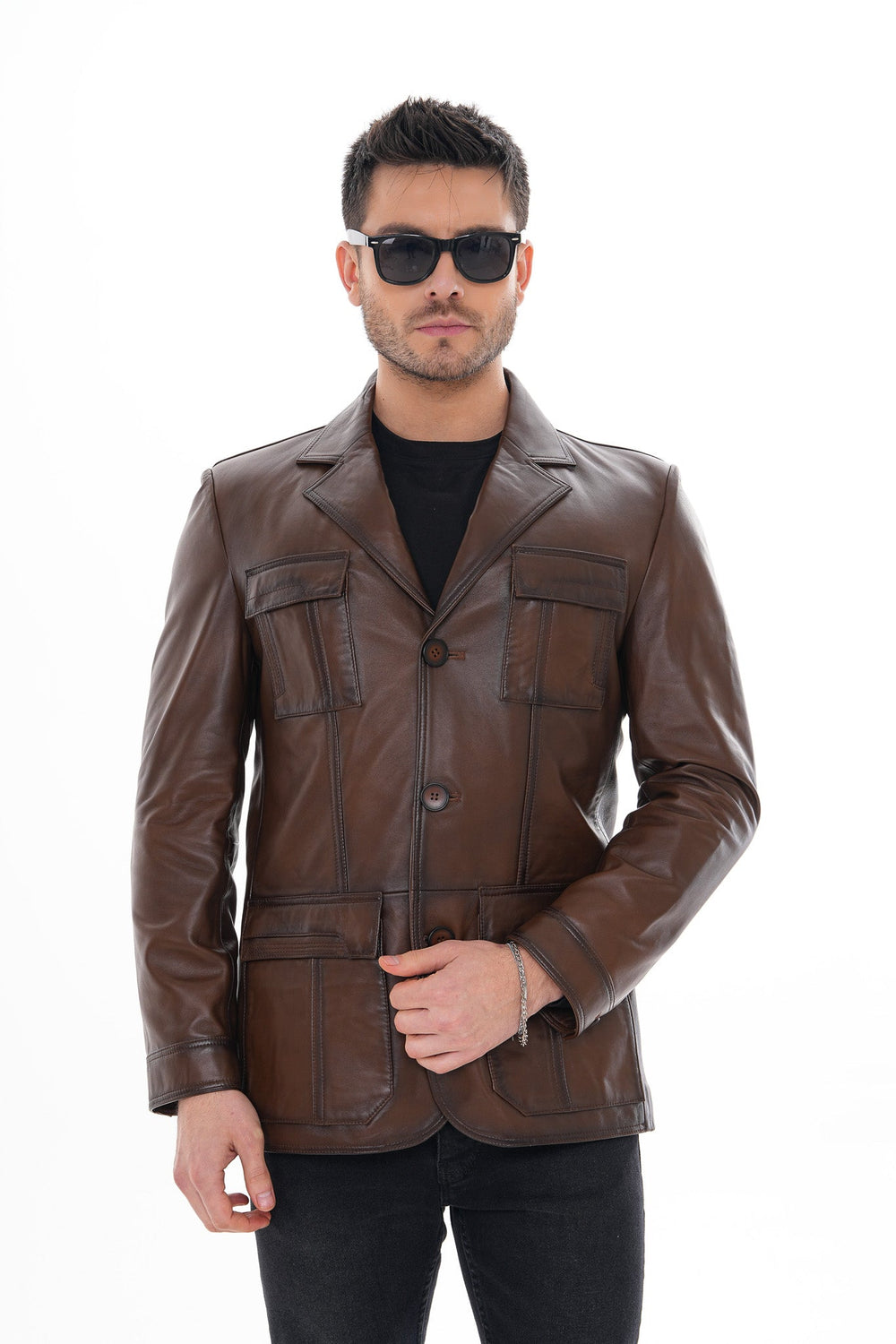 The Ravenna Brown Leather Jacket