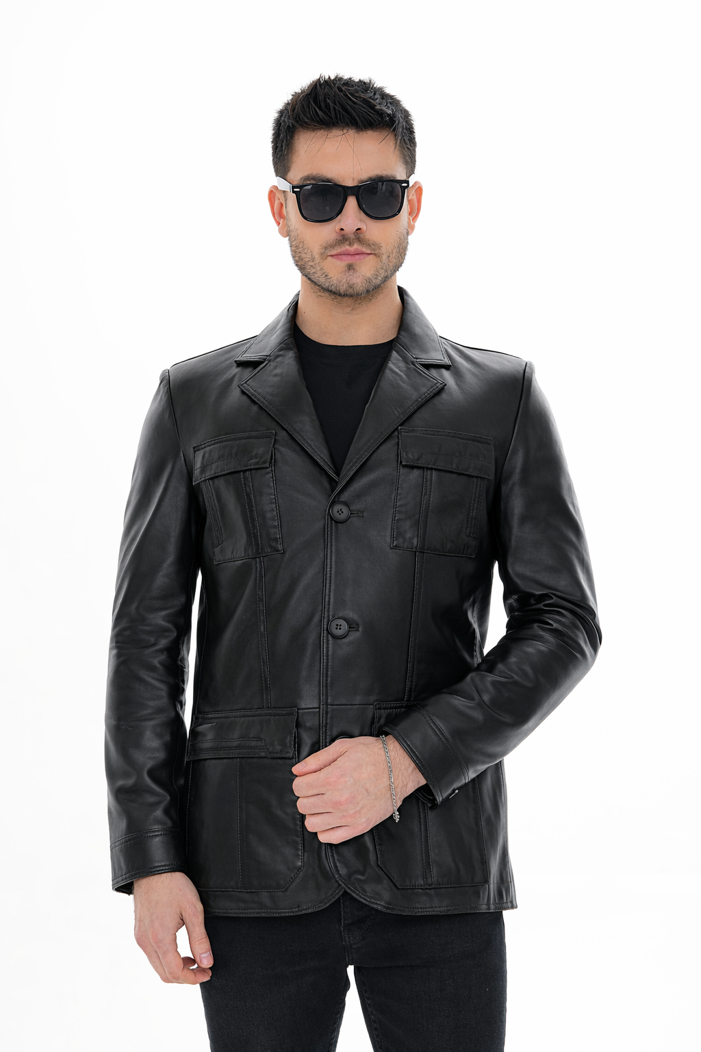 The Ravenna Black Leather Jacket