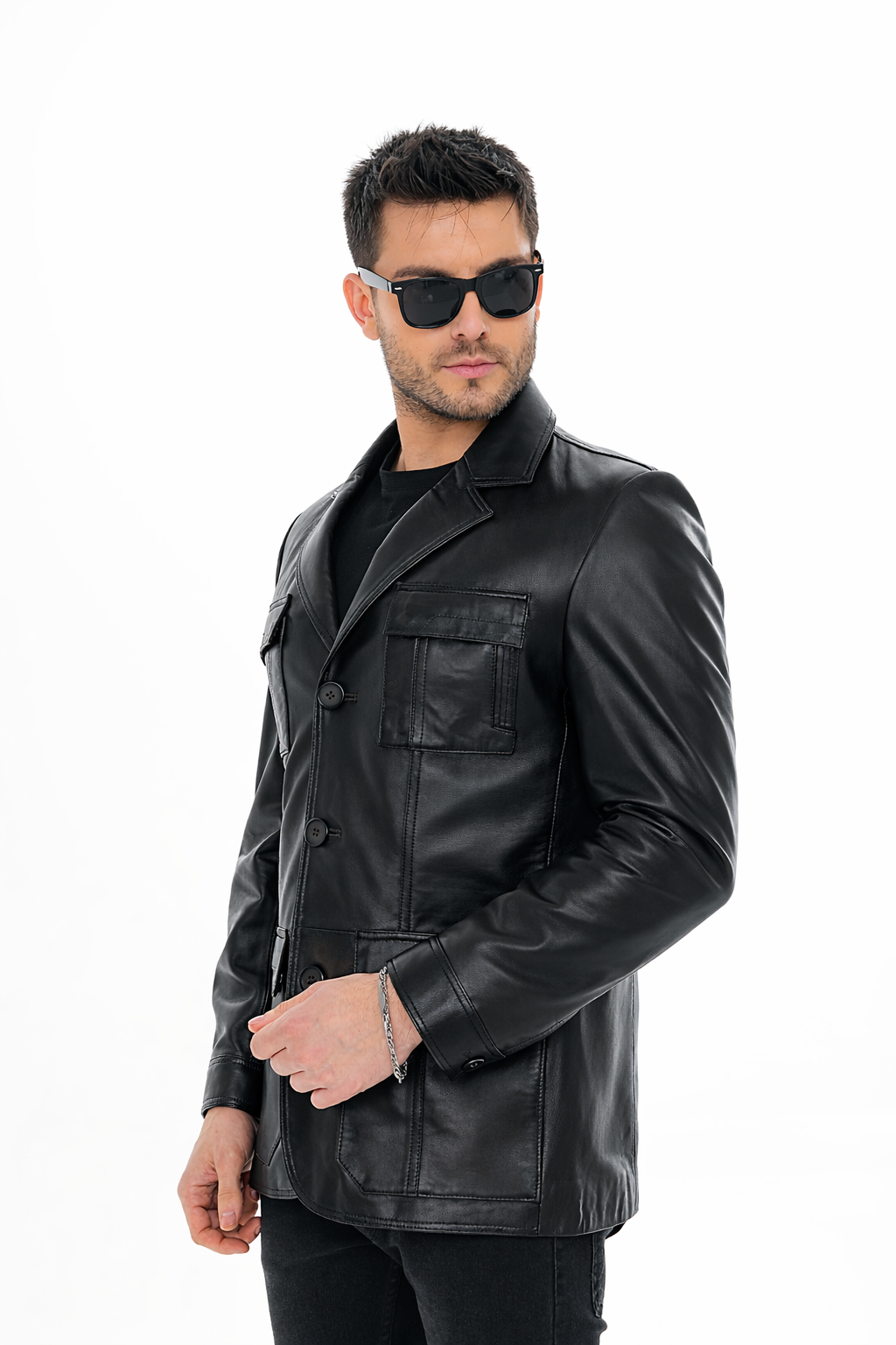 The Ravenna Black Leather Jacket