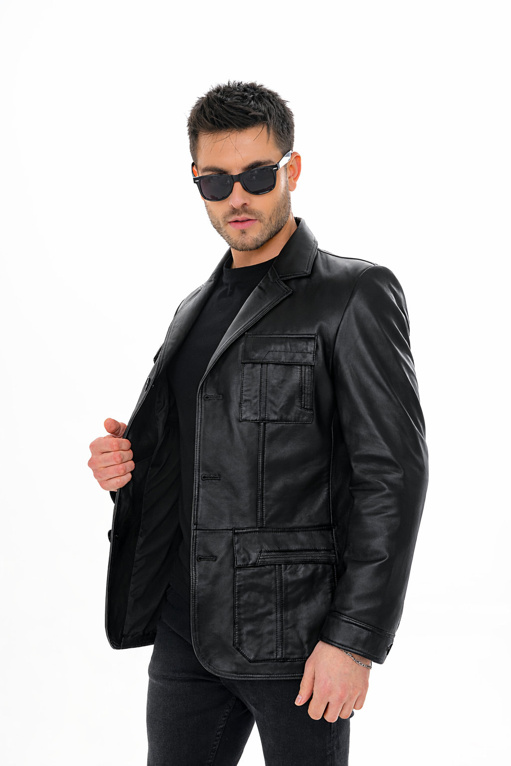 The Ravenna Black Leather Jacket