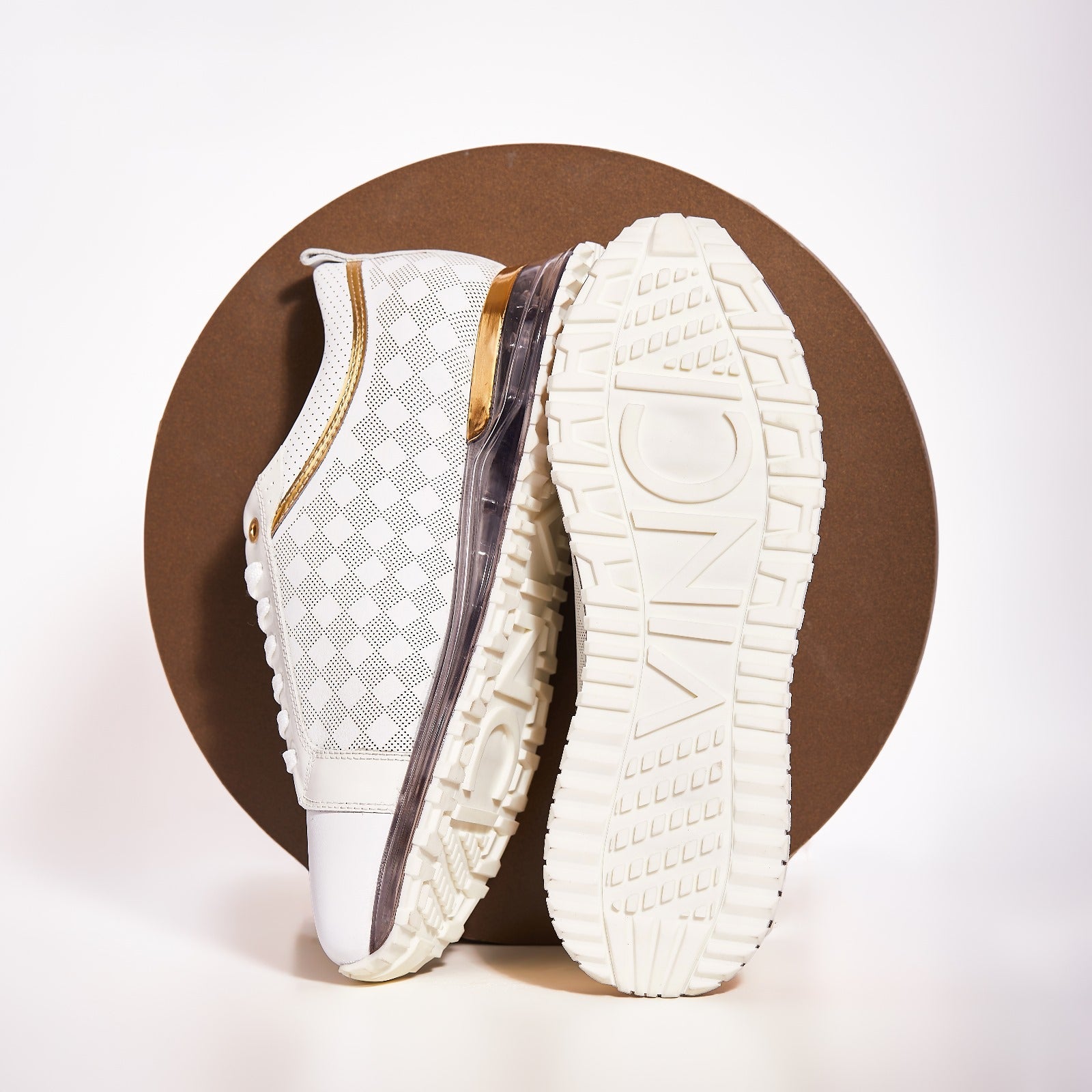 The Cenova White Gold Leather Sneaker
