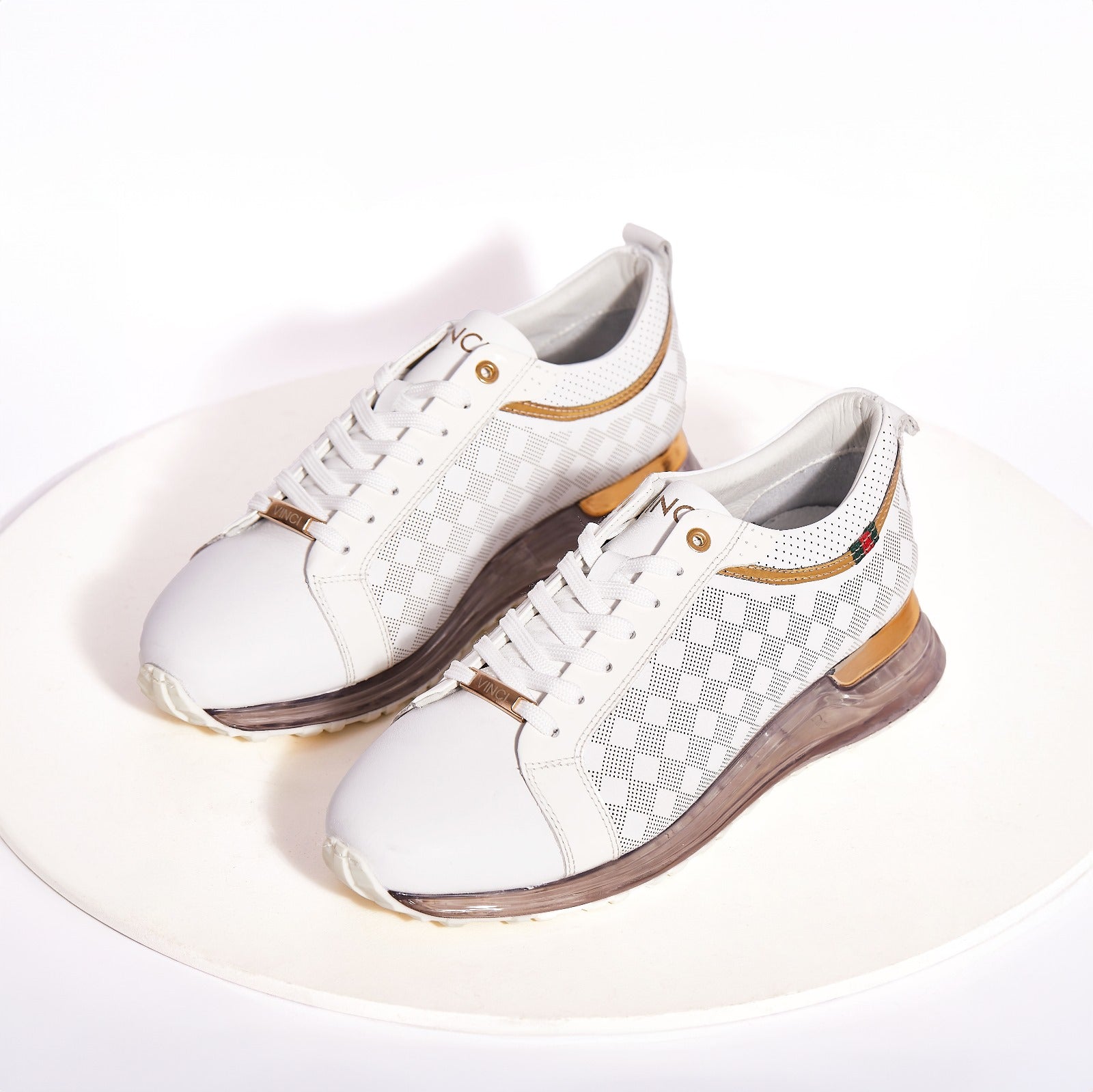 The Cenova White Gold Leather Sneaker