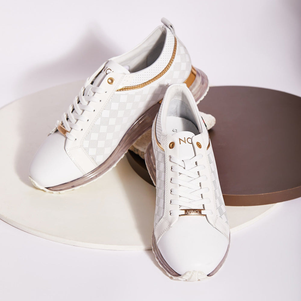 The Cenova White Gold Leather Sneaker