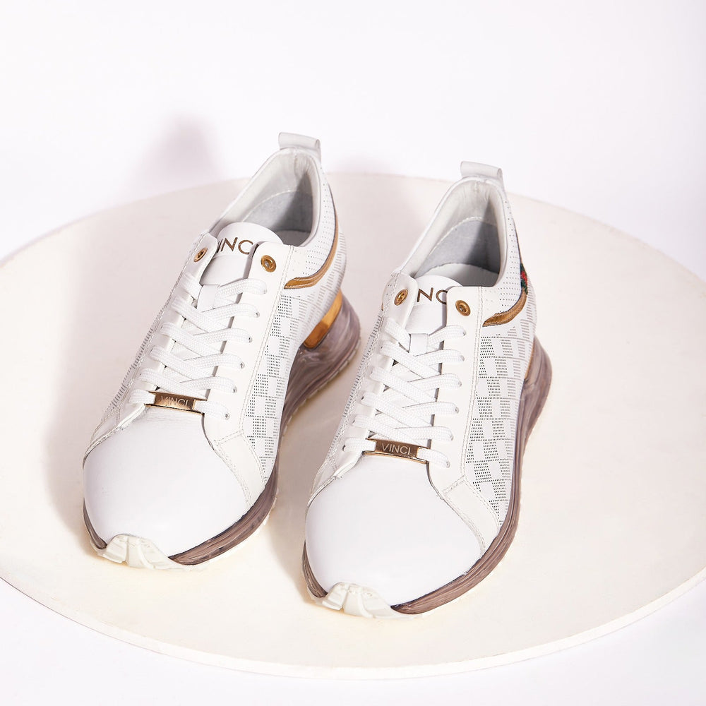 The Cenova White Gold Leather Sneaker