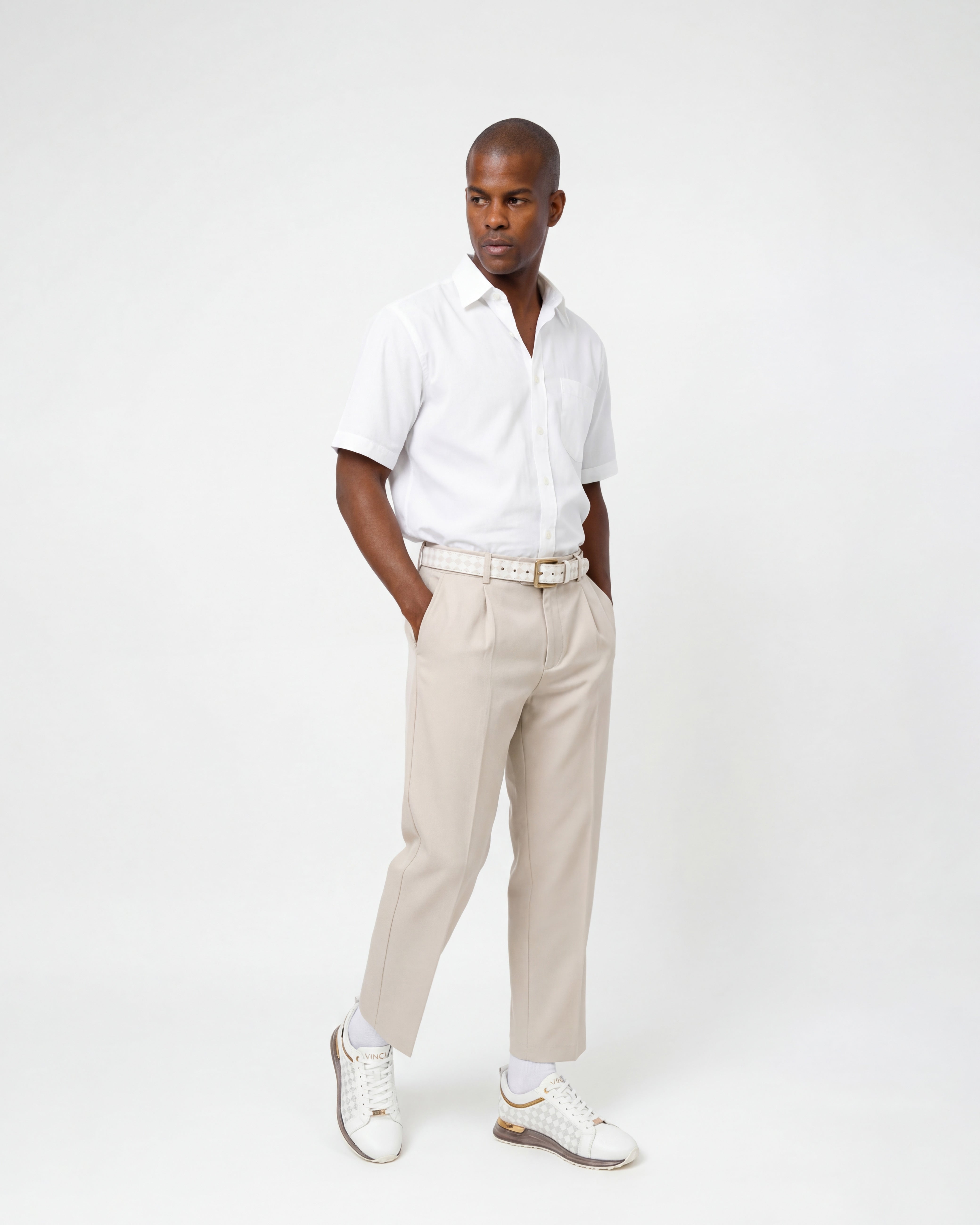 The Cenova White Gold Leather Sneaker