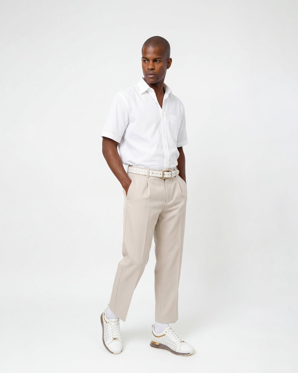 The Cenova White Gold Leather Sneaker