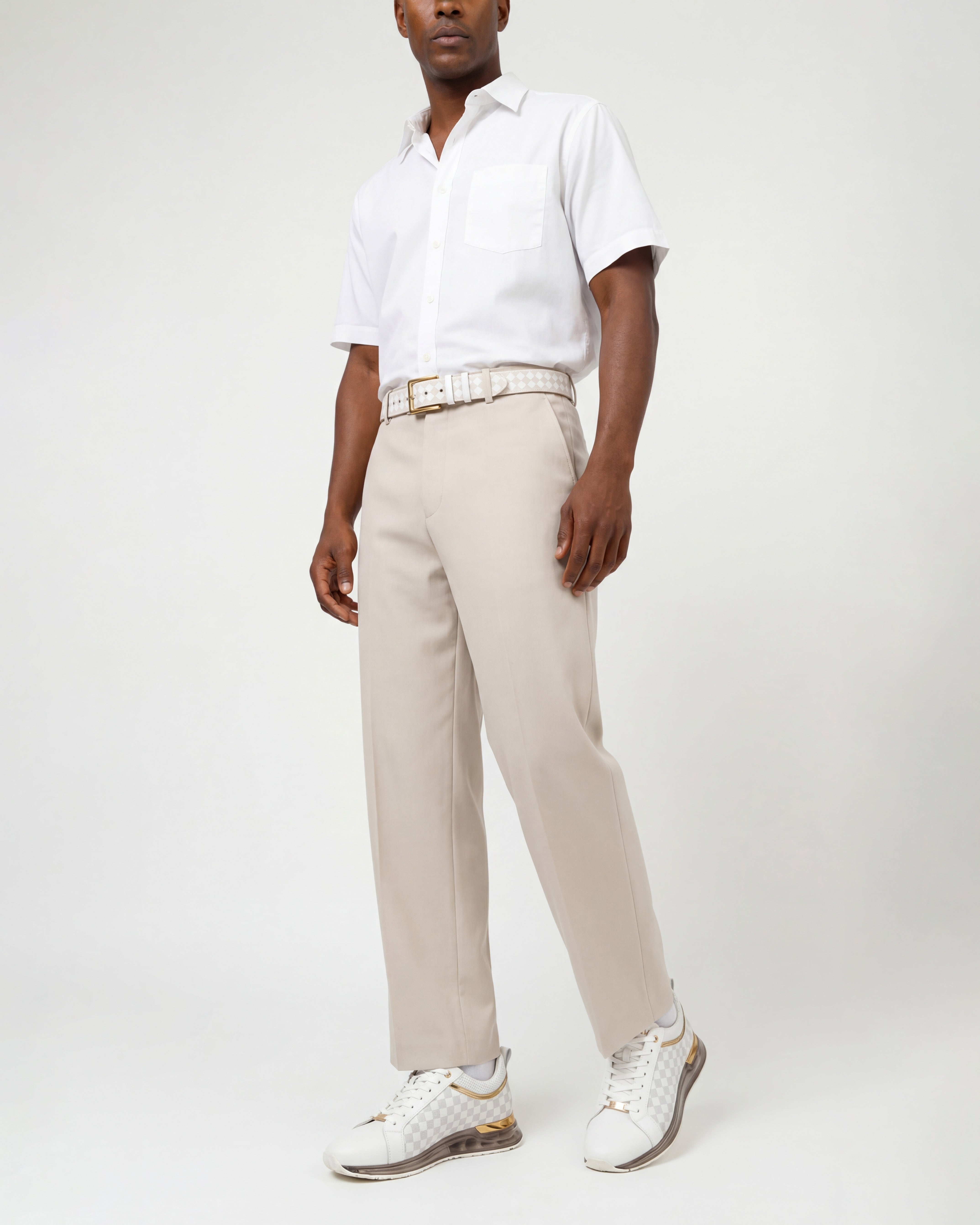 The Cenova White Gold Leather Sneaker