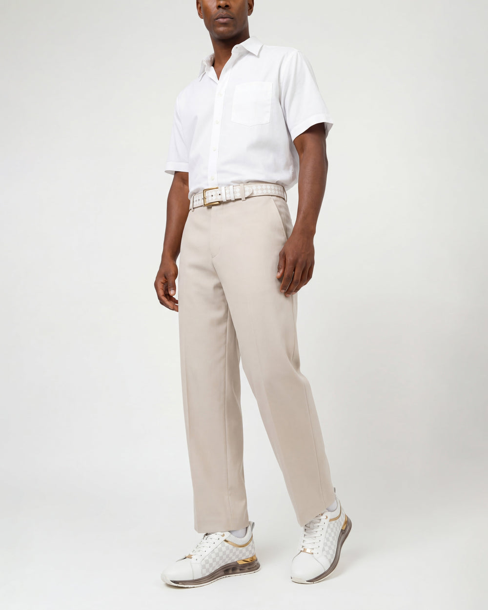 The Cenova White Gold Leather Sneaker