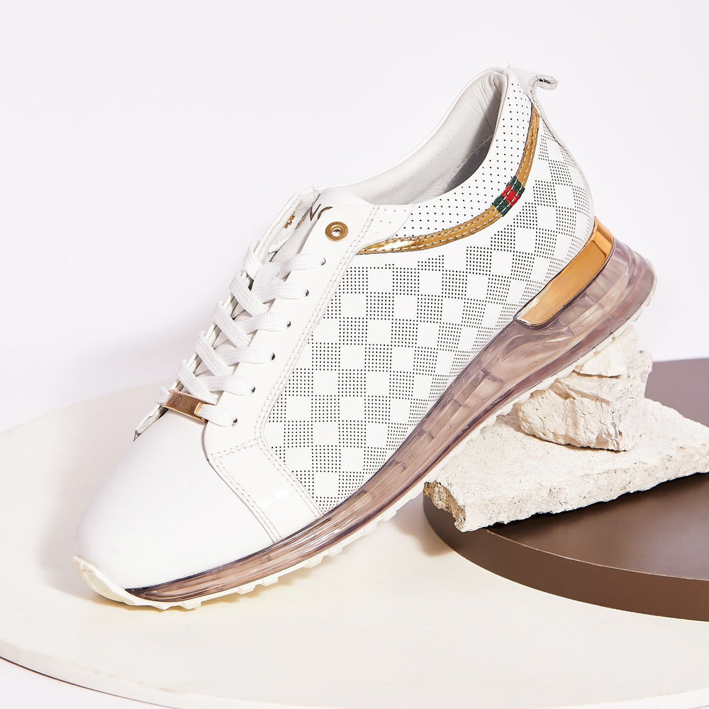 The Cenova White Gold Leather Sneaker
