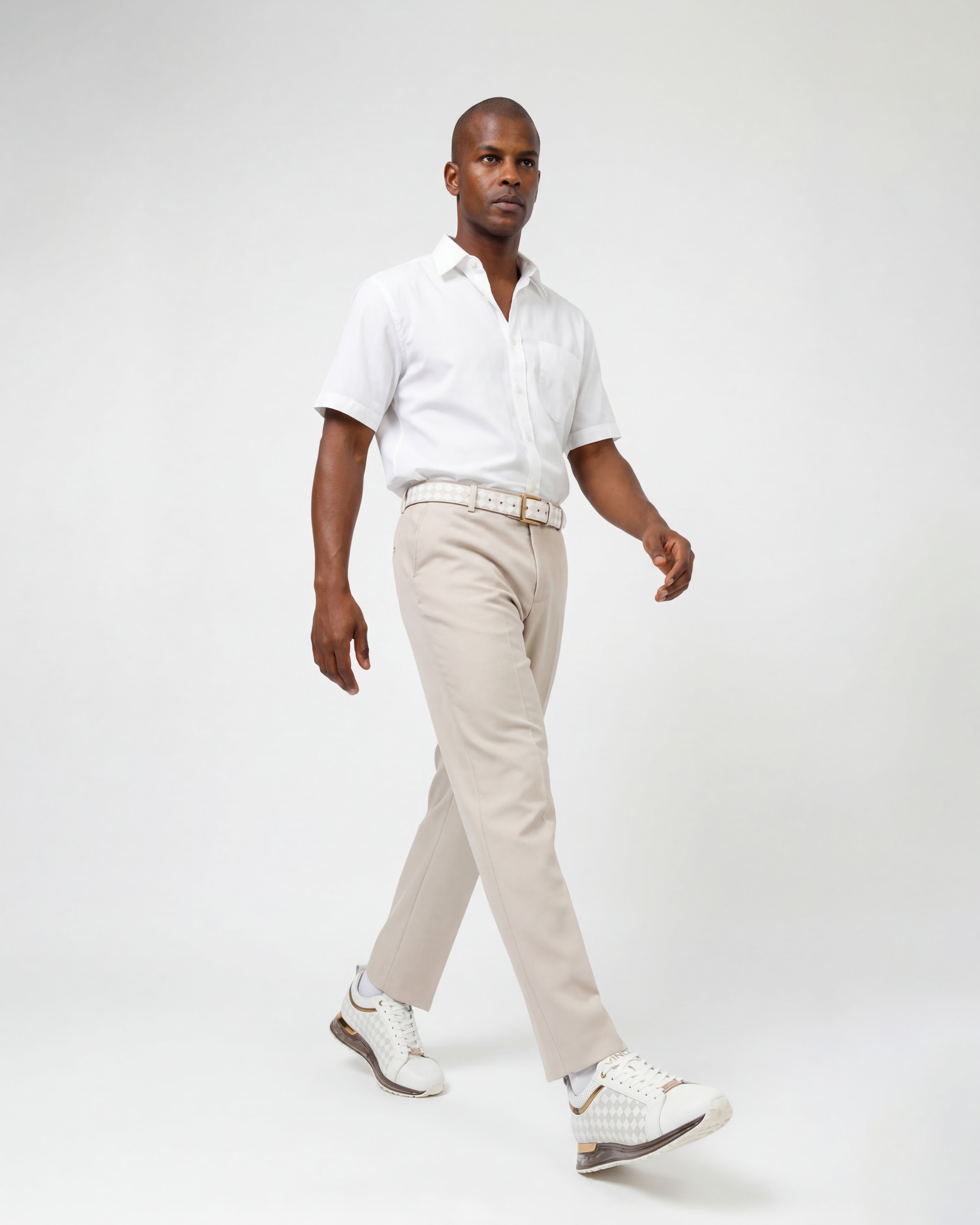 The Cenova White Gold Leather Sneaker