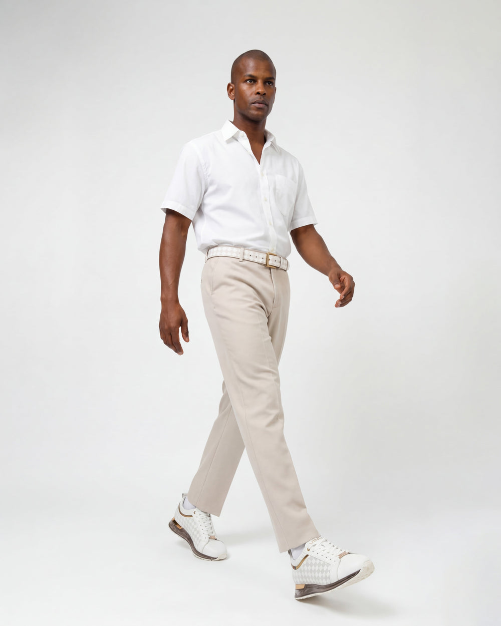 The Cenova White Gold Leather Sneaker