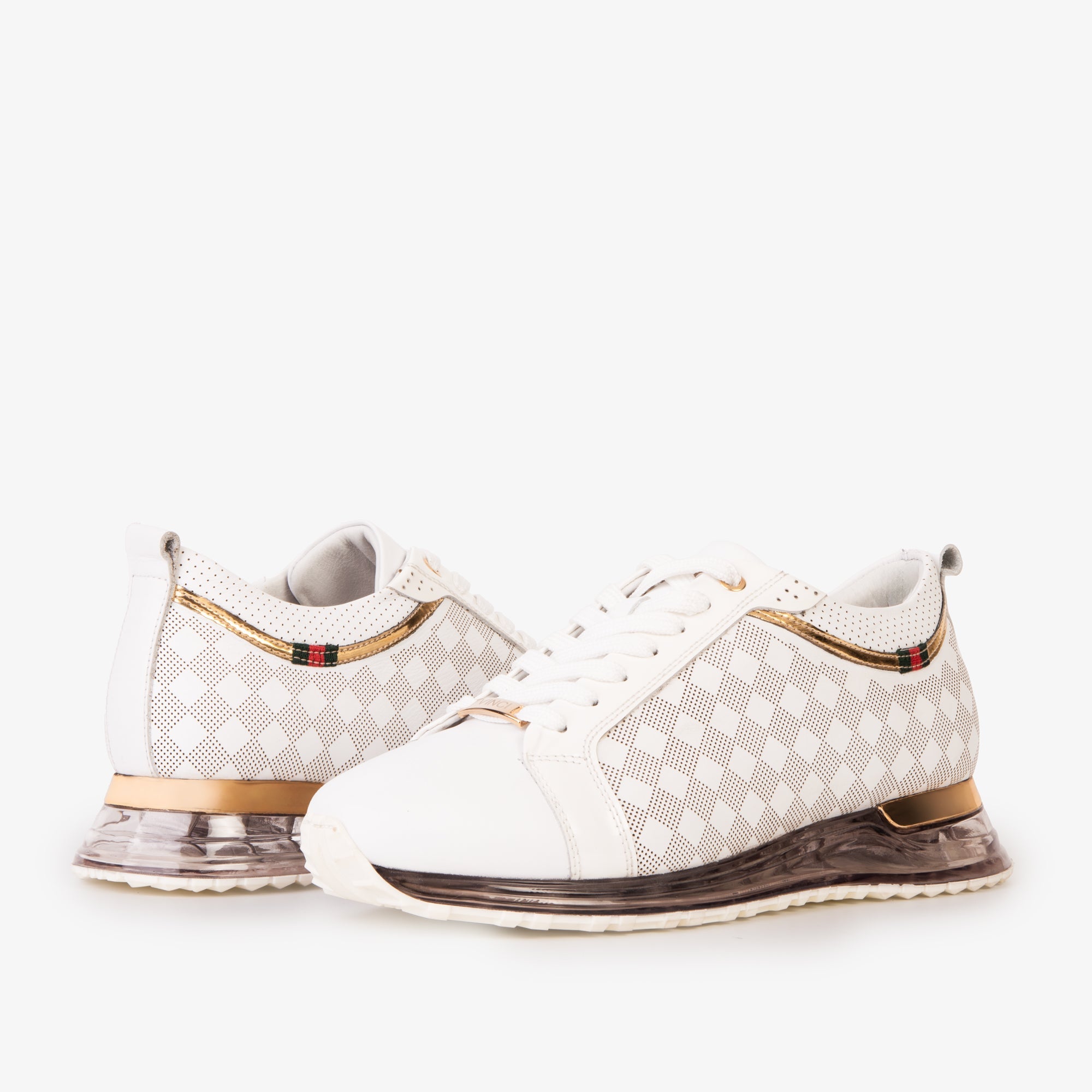 The Cenova White Gold Leather Sneaker