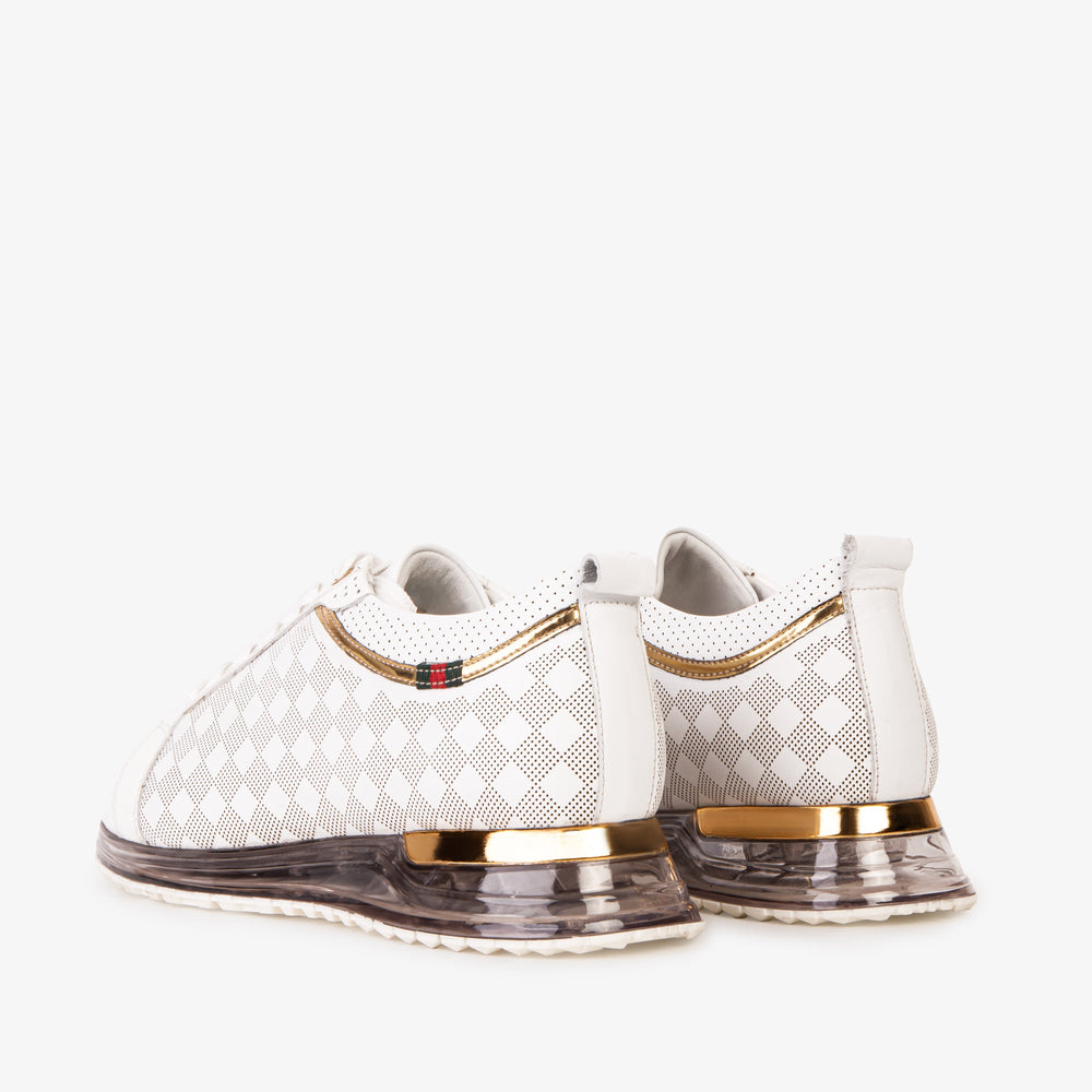The Cenova White Gold Leather Sneaker