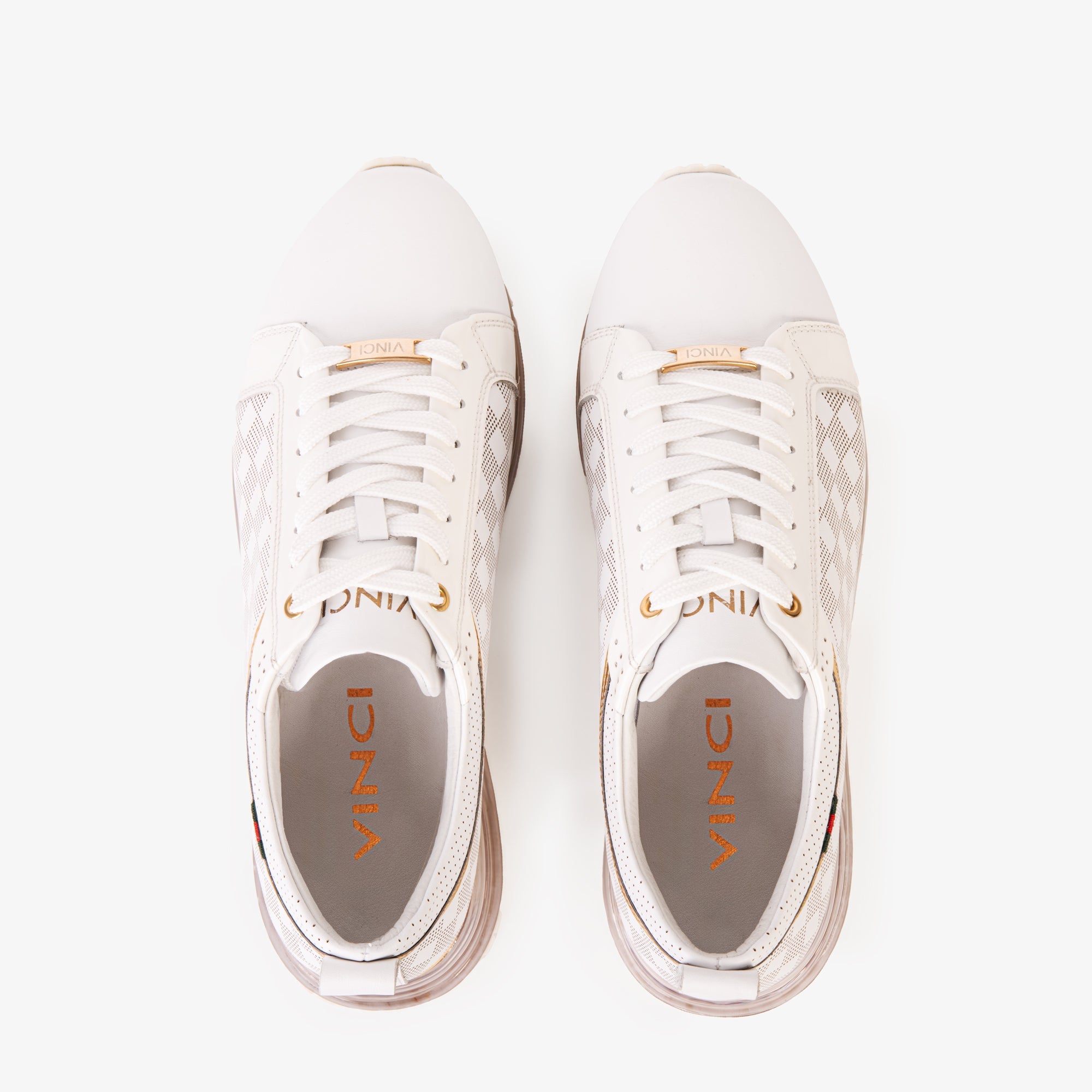 The Cenova White Gold Leather Sneaker