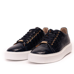 The Dublin Blue Leather Sneaker