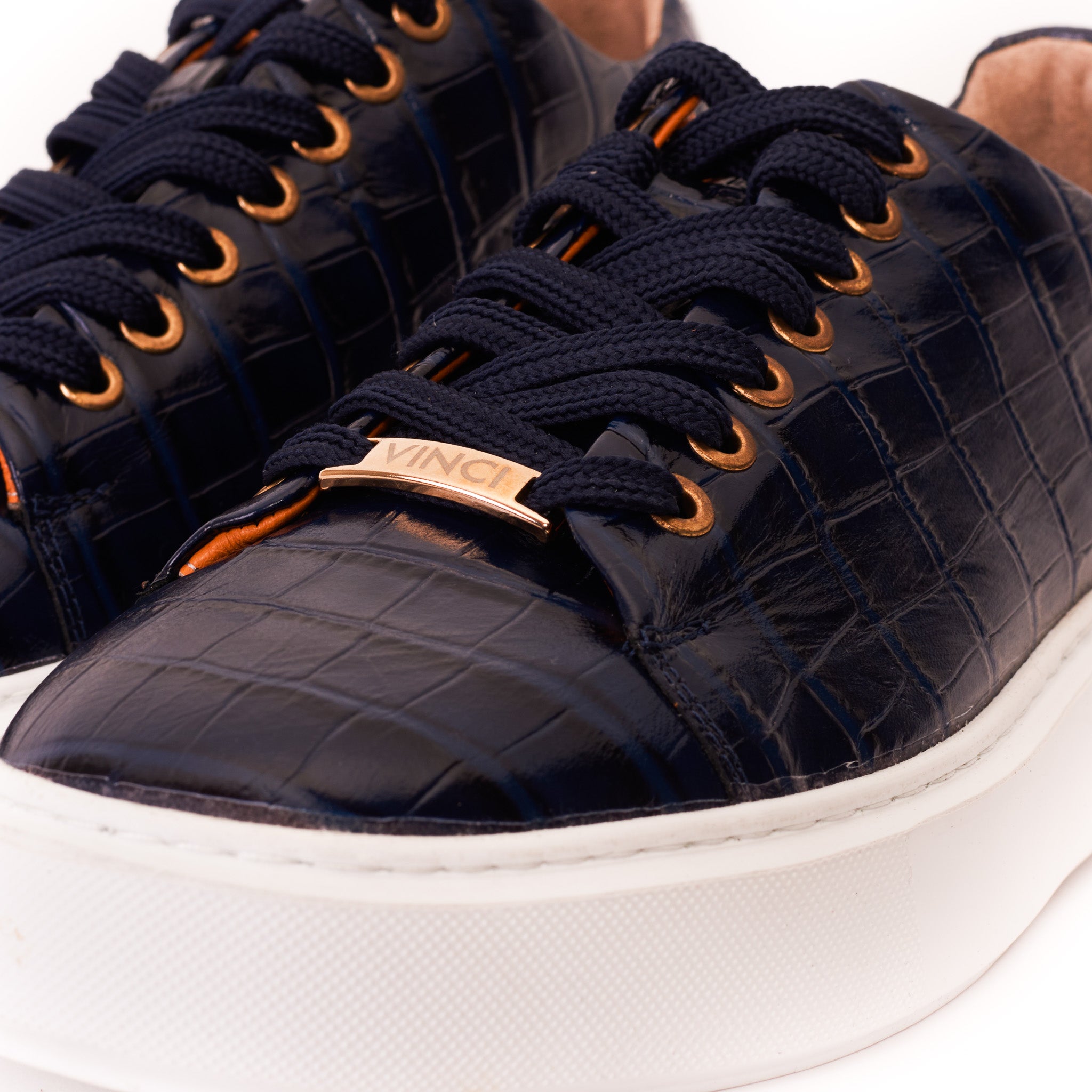 The Dublin Blue Leather Sneaker