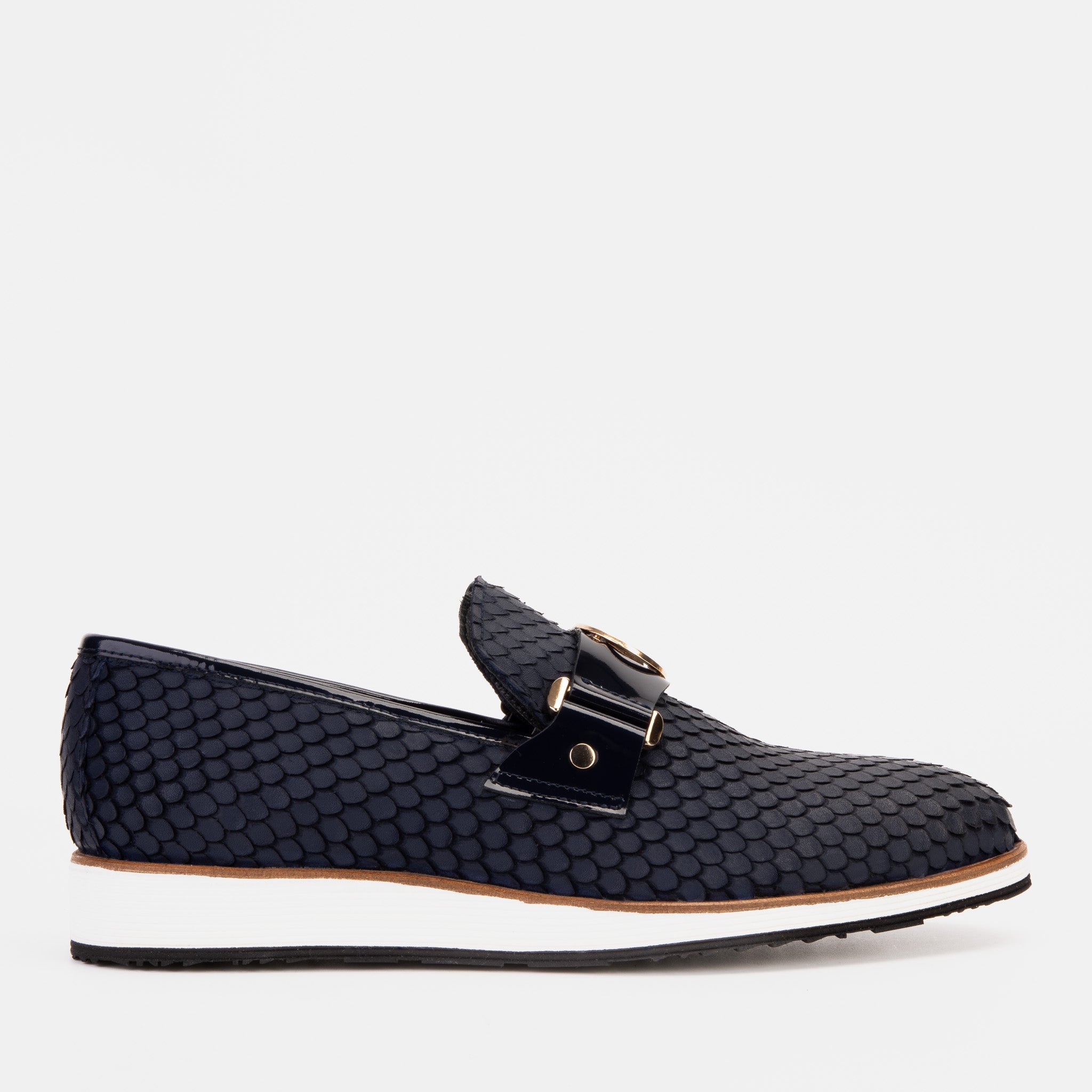 The Legacy Navy Blue Leather Casual Loafer Shoe