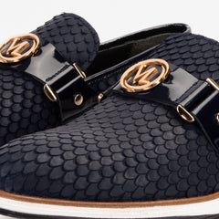 The Legacy Navy Blue Leather Casual Loafer Shoe