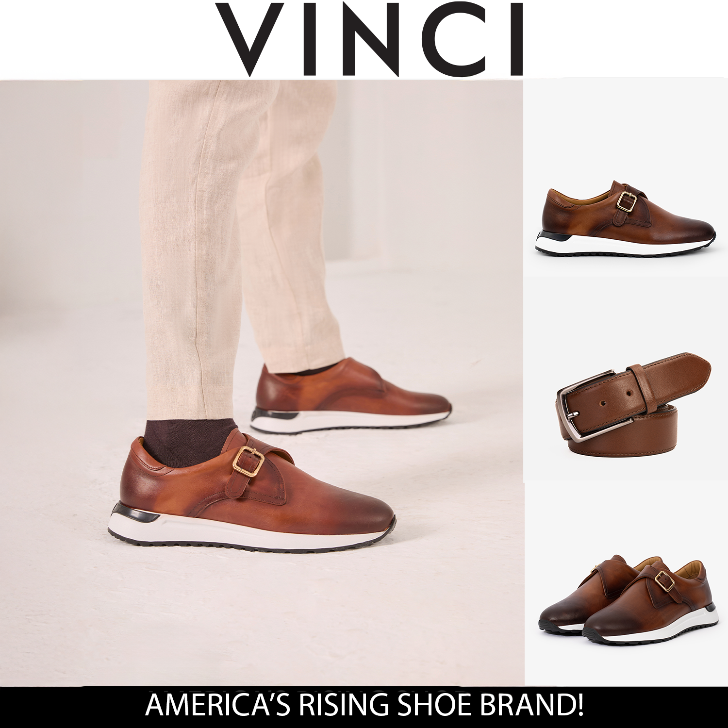 The Torino Tan Leather Sneaker