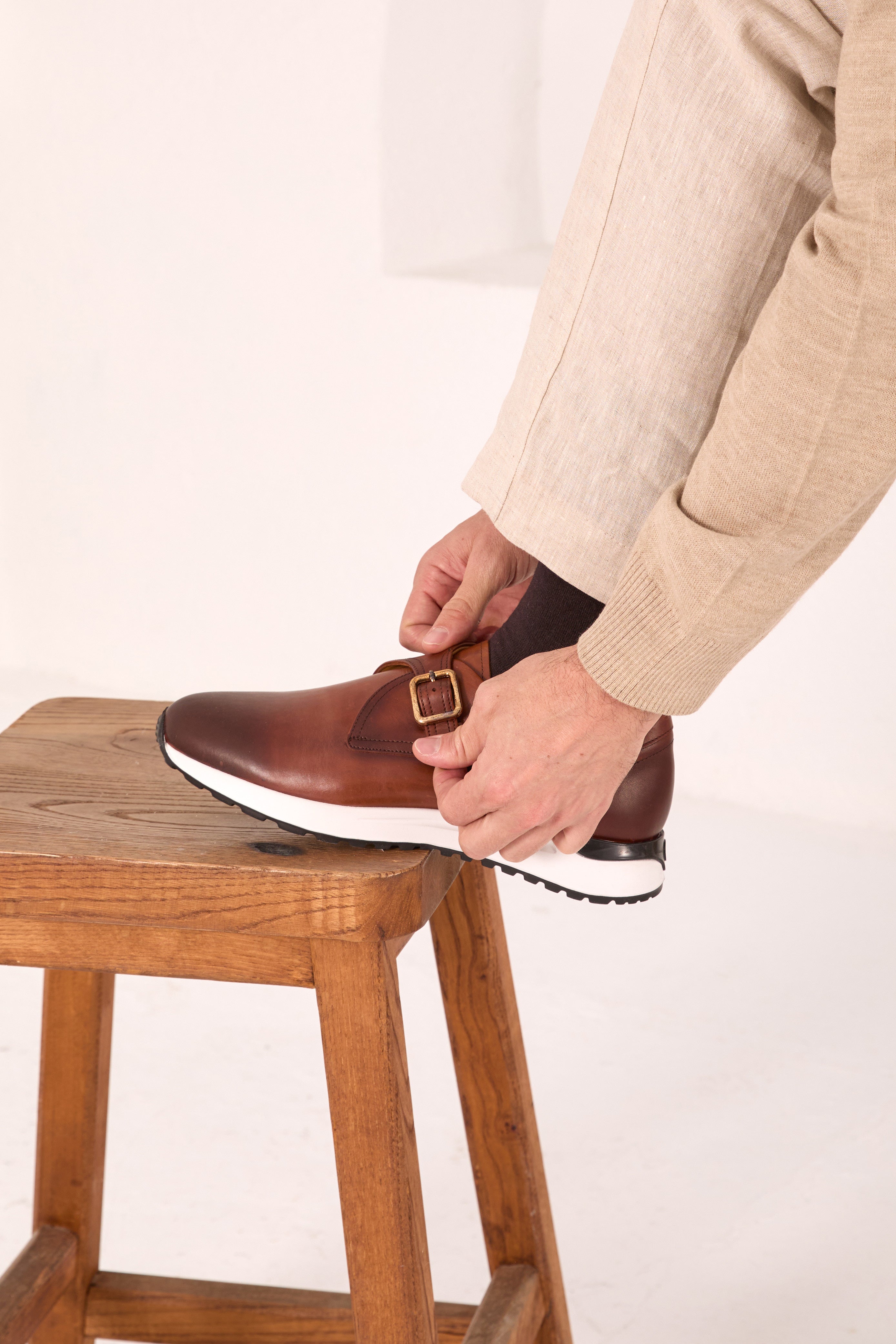 The Torino Tan Leather Sneaker