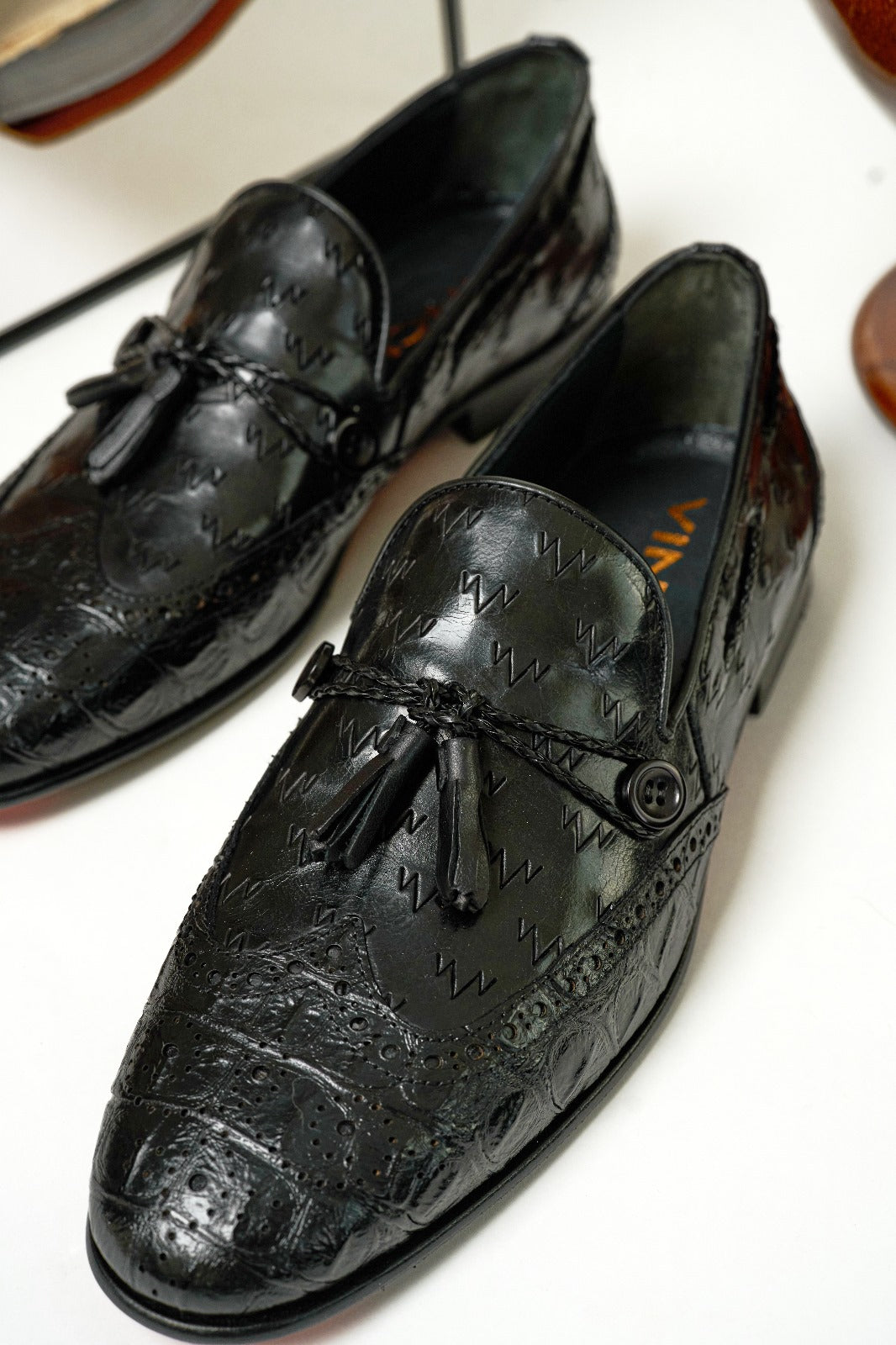 The Istanbul Black Leather Tassel Loafer Shoe
