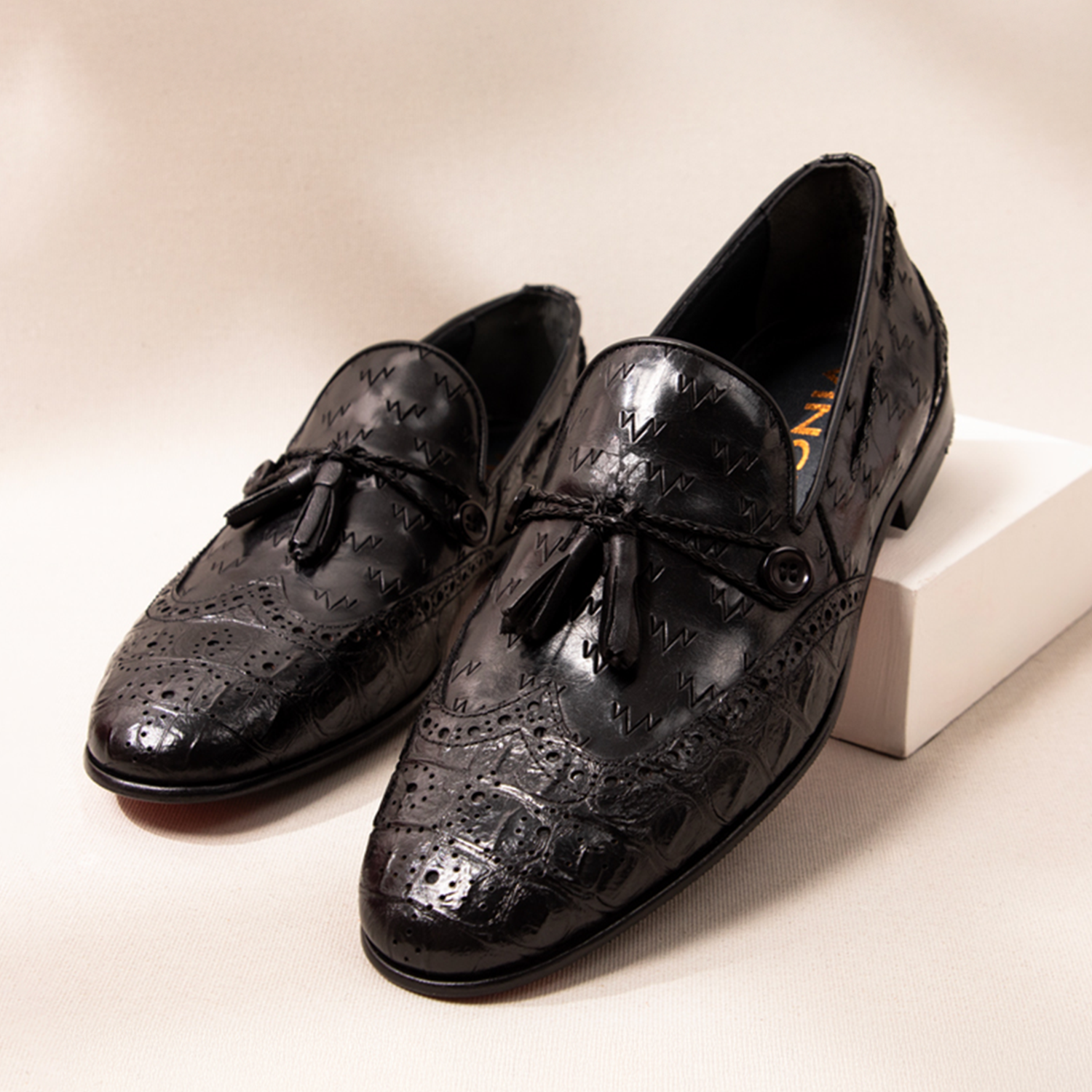 The Istanbul Black Leather Tassel Loafer Shoe