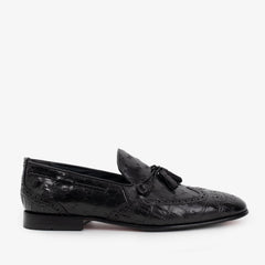The Istanbul Black Leather Tassel Loafer Shoe