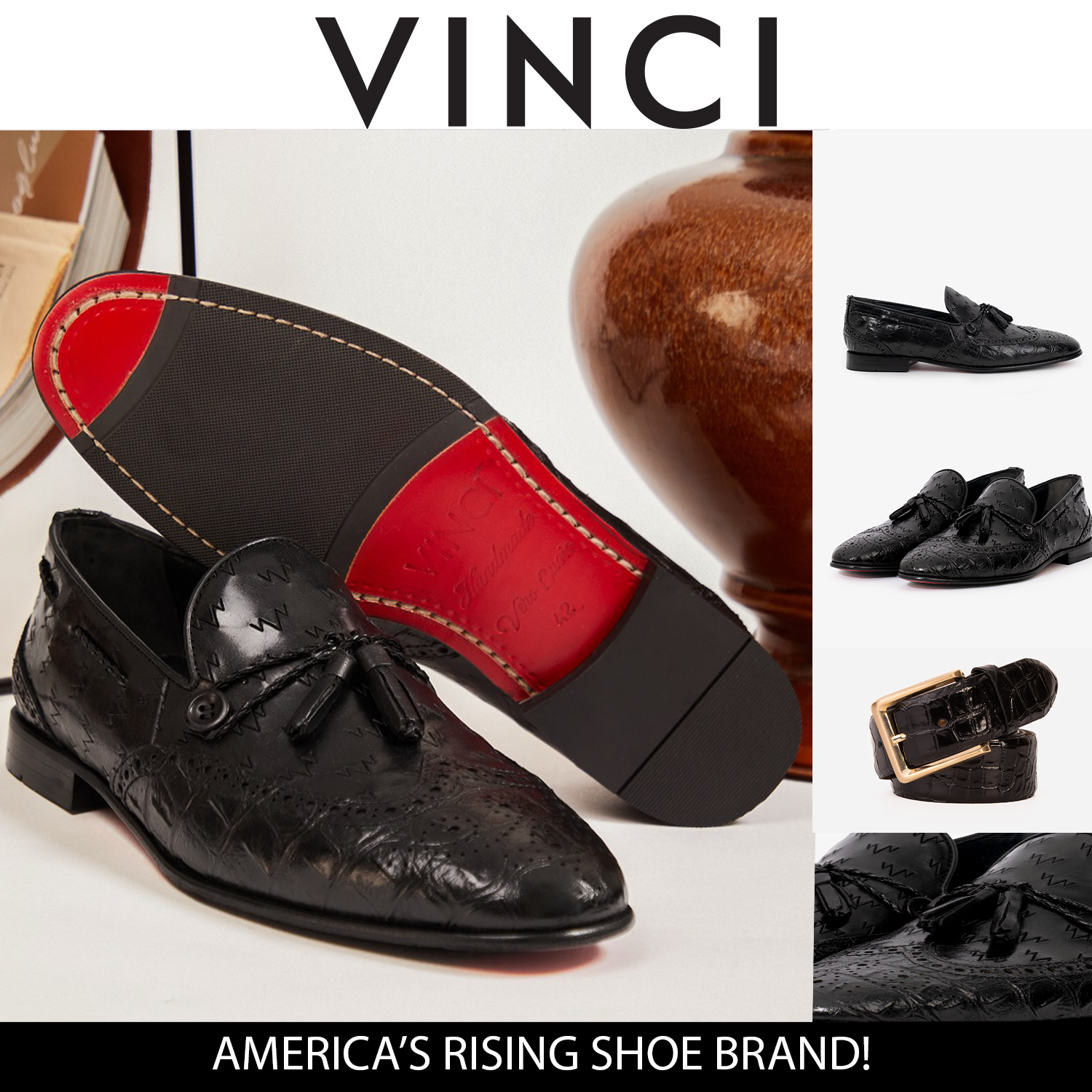 The Istanbul Black Leather Tassel Loafer Shoe
