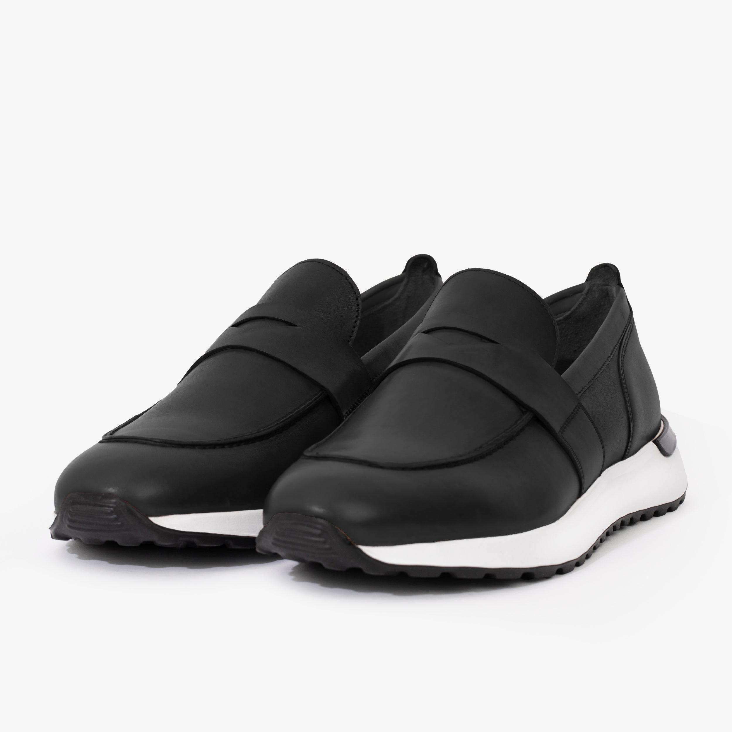 The Lara Black Leather Sneaker