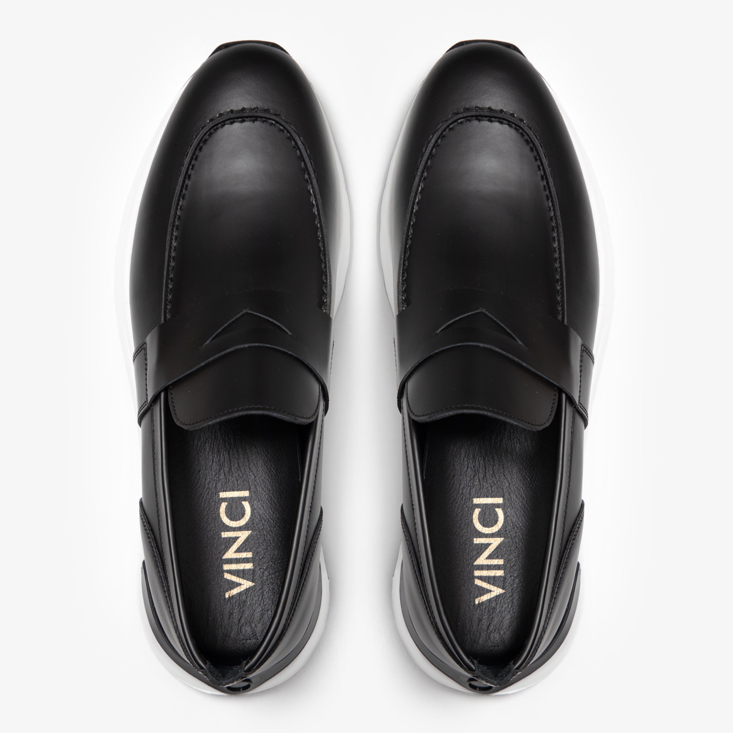 The Lara Black Leather Sneaker