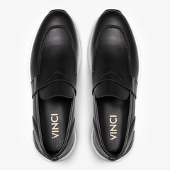 The Lara Black Leather Sneaker
