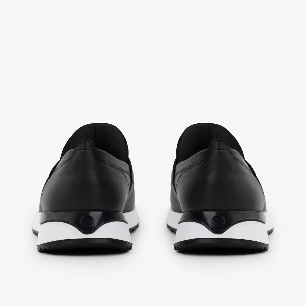 The Lara Black Leather Sneaker