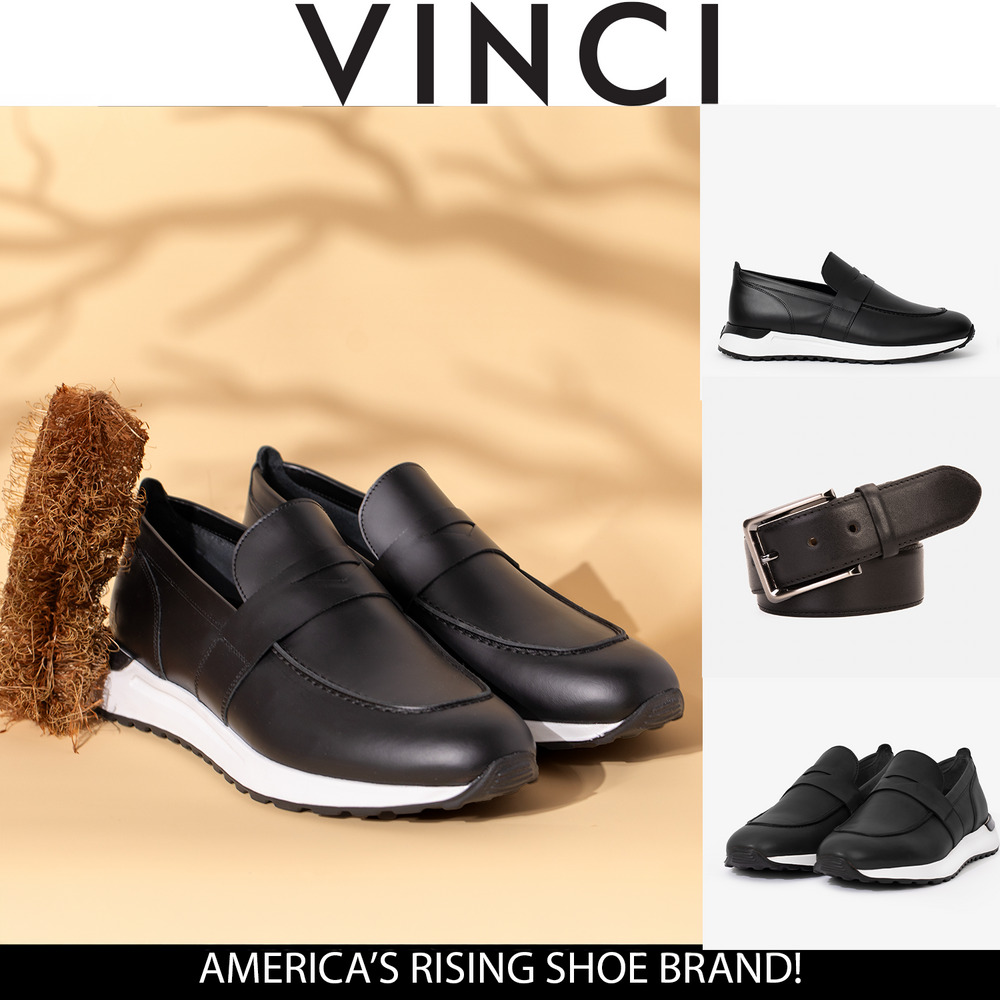 The Lara Black Leather Sneaker