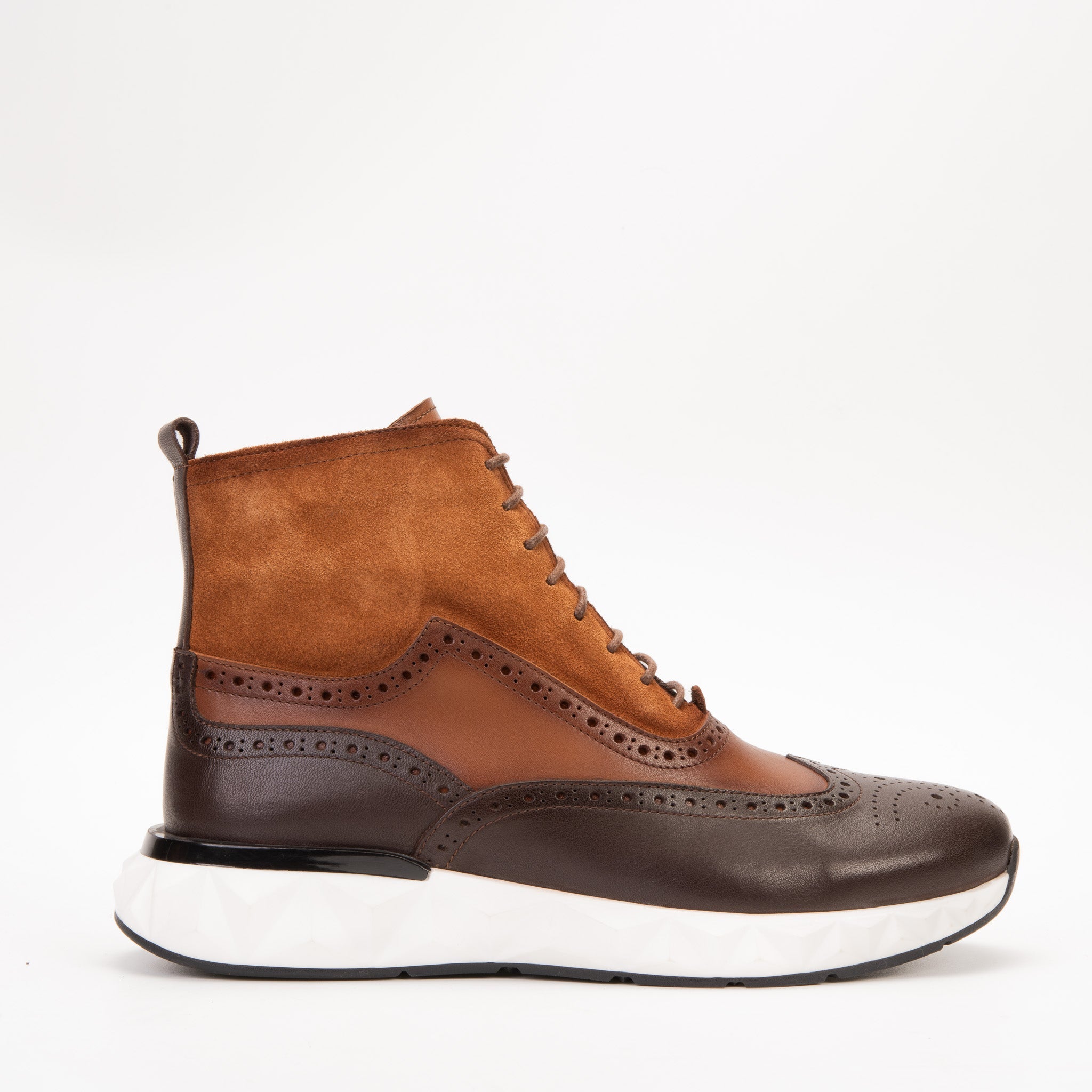 The Regent Brown Leather Wingtip Brogue Casual Boot