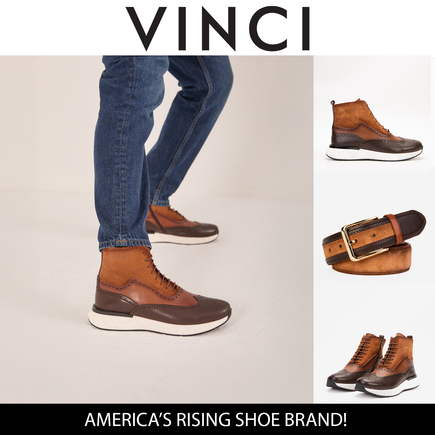 The Regent Brown Leather Wingtip Brogue Casual Boot