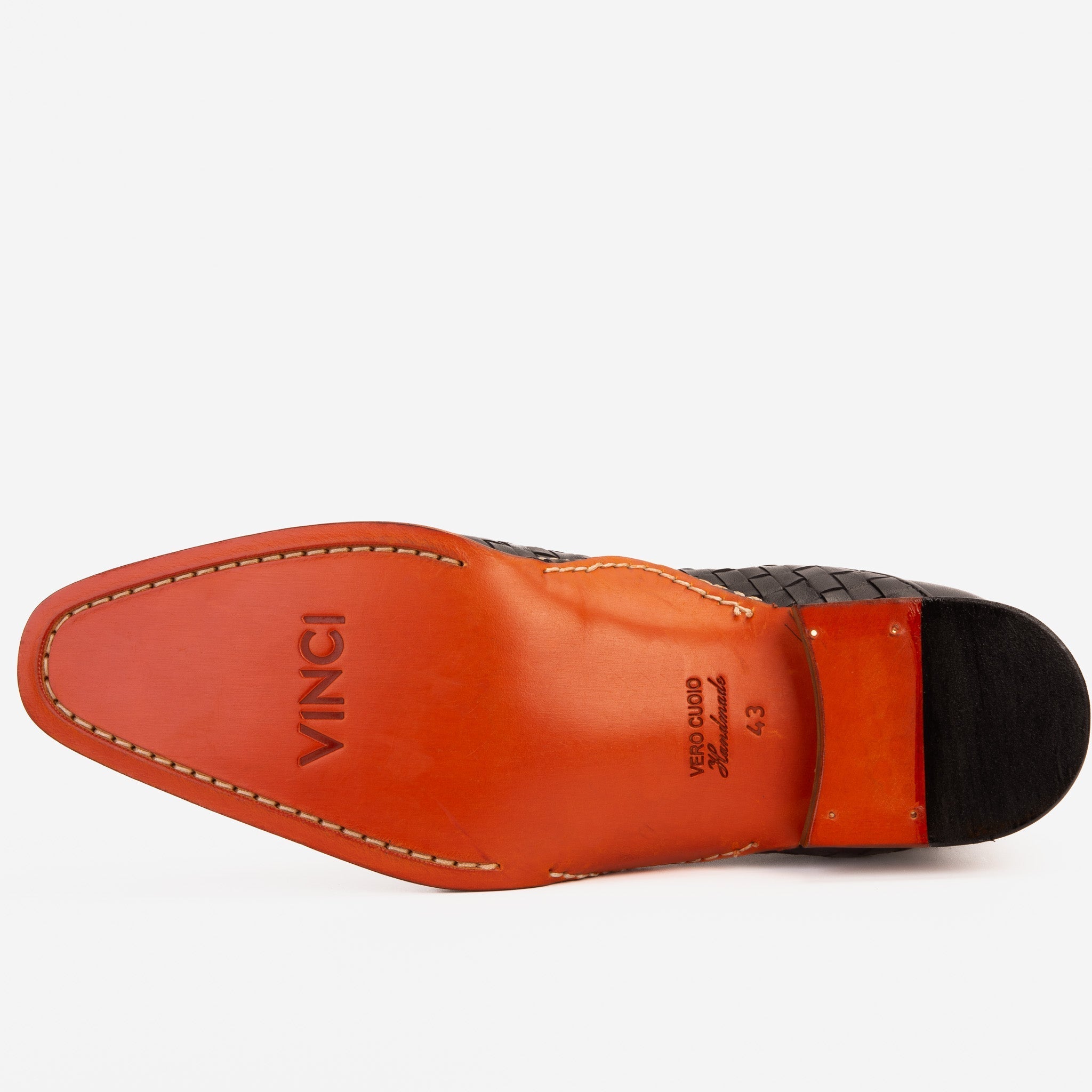 The Rolls Boot Woven Black Leather Double Monk Strap Handmade Shoe