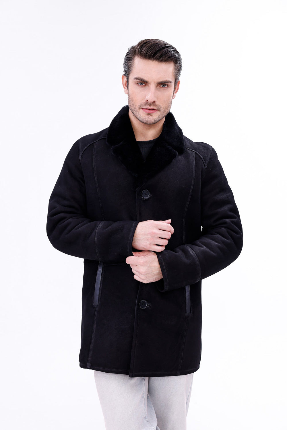 The Lariana Black Shearling Jacket