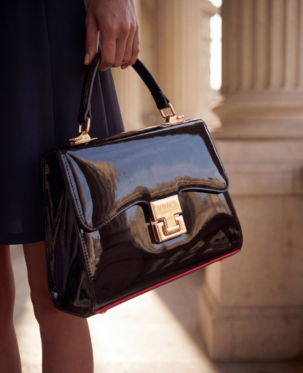 The Brunello Black Patent Leather Pump Shoe