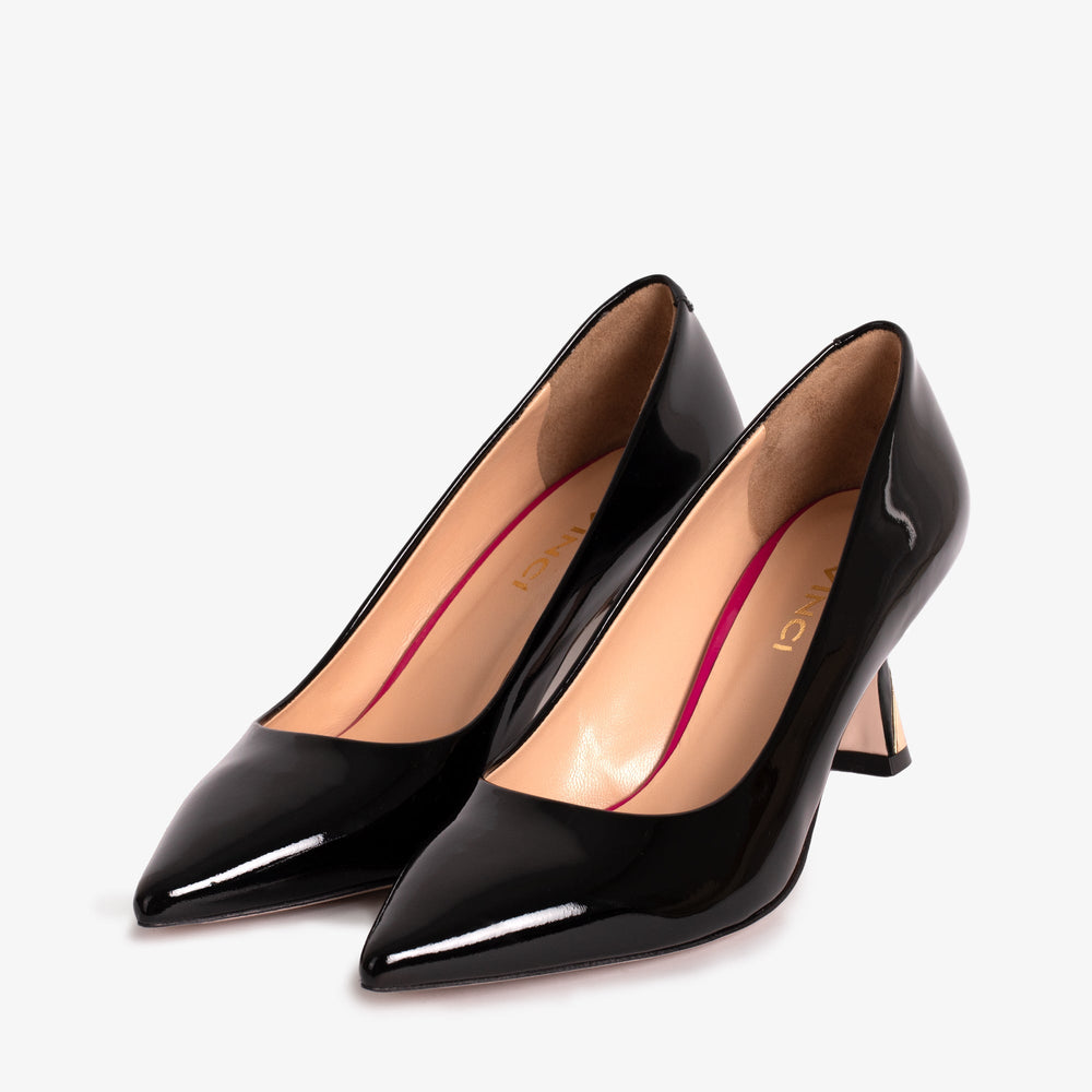 The Brunello Black Patent Leather Pump Shoe