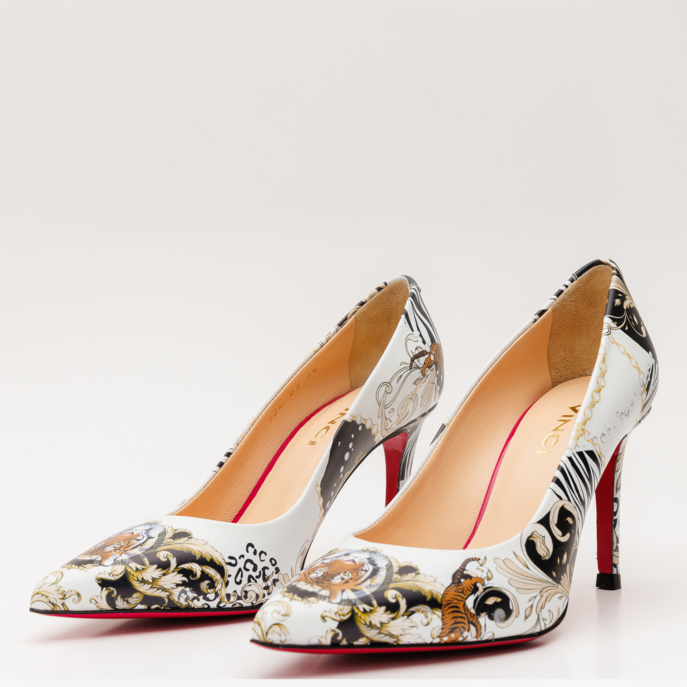 The Perugia White Leather Pump Shoe