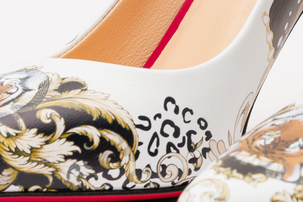 The Perugia White Leather Pump Shoe