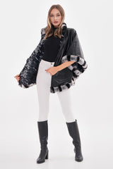 The Glacier Black Reversible Leather Jacket