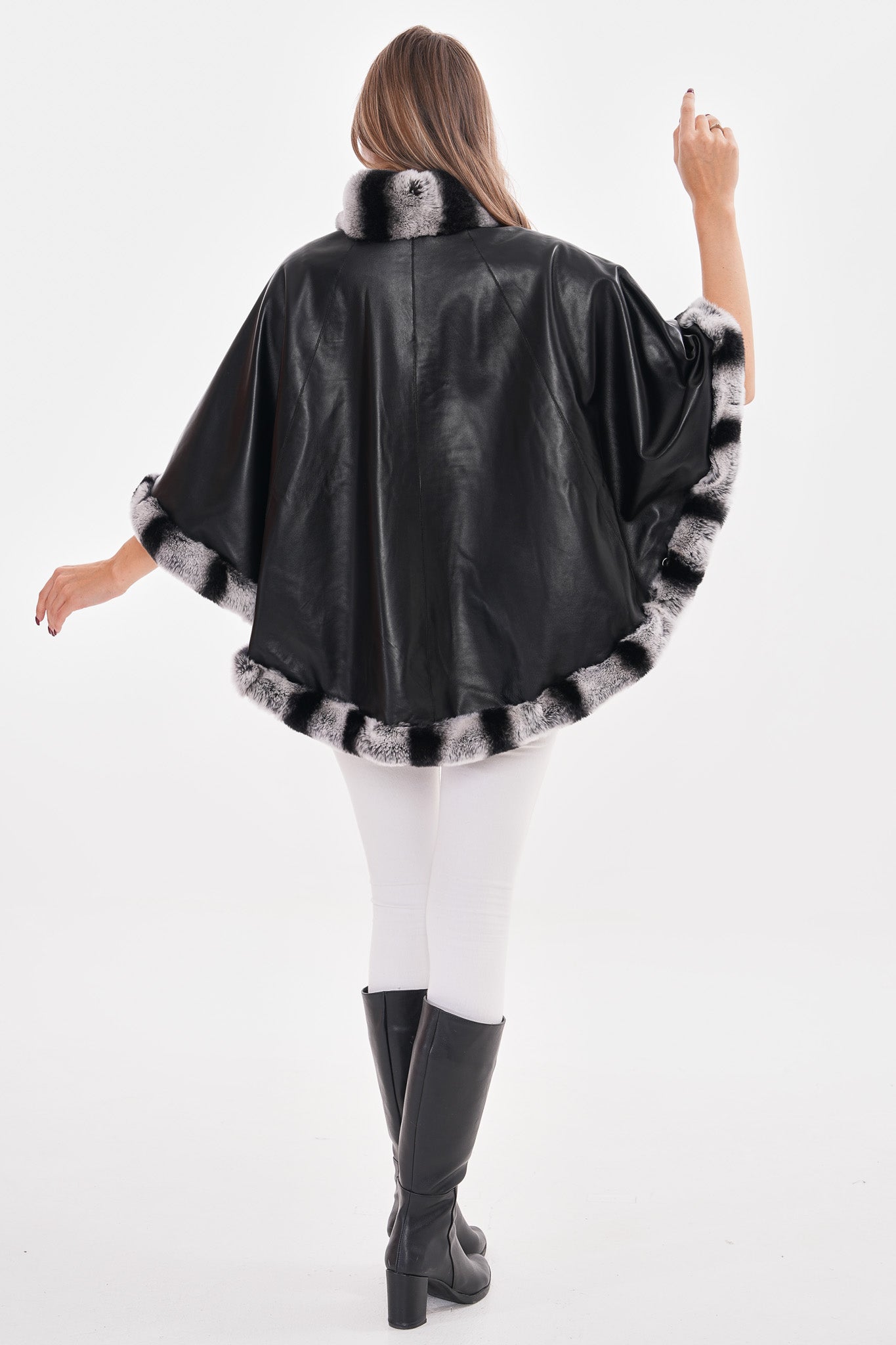 The Glacier Black Reversible Leather Jacket
