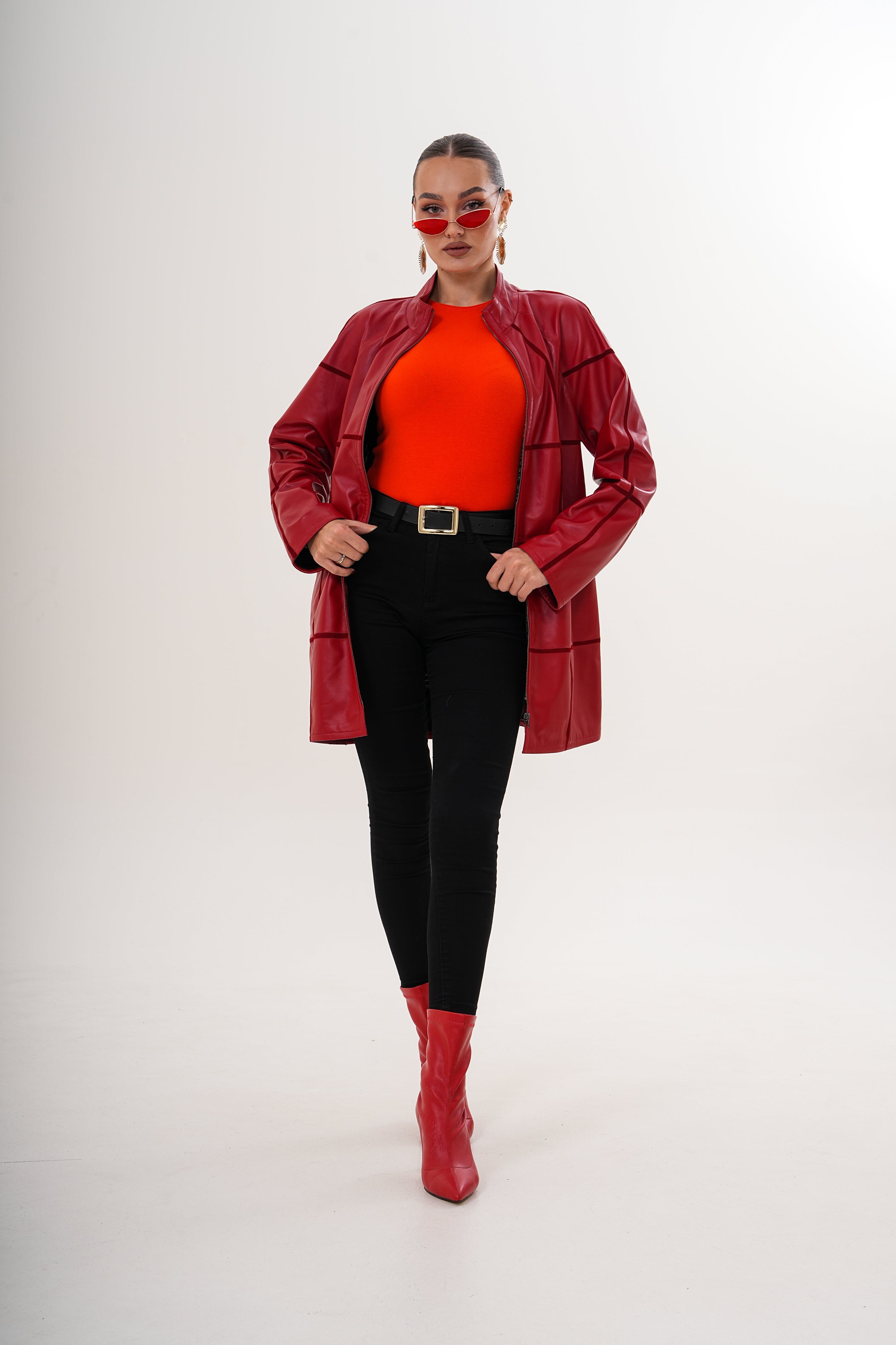 The Prado Reversible Red Leather Jacket