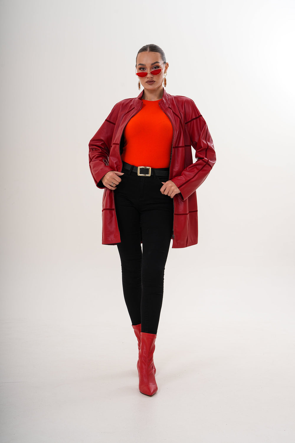The Prado Reversible Red Leather Jacket