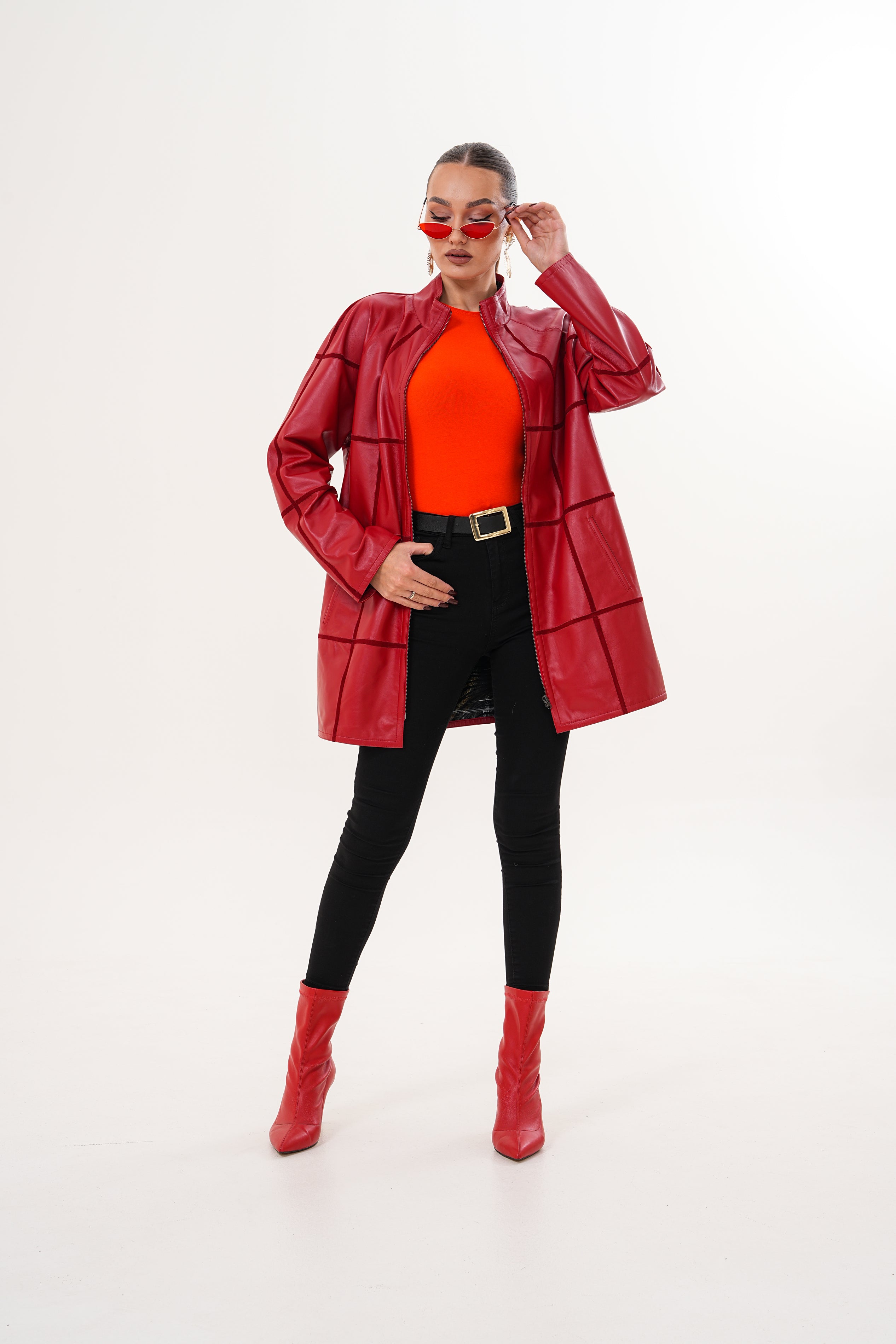 The Prado Reversible Red Leather Jacket