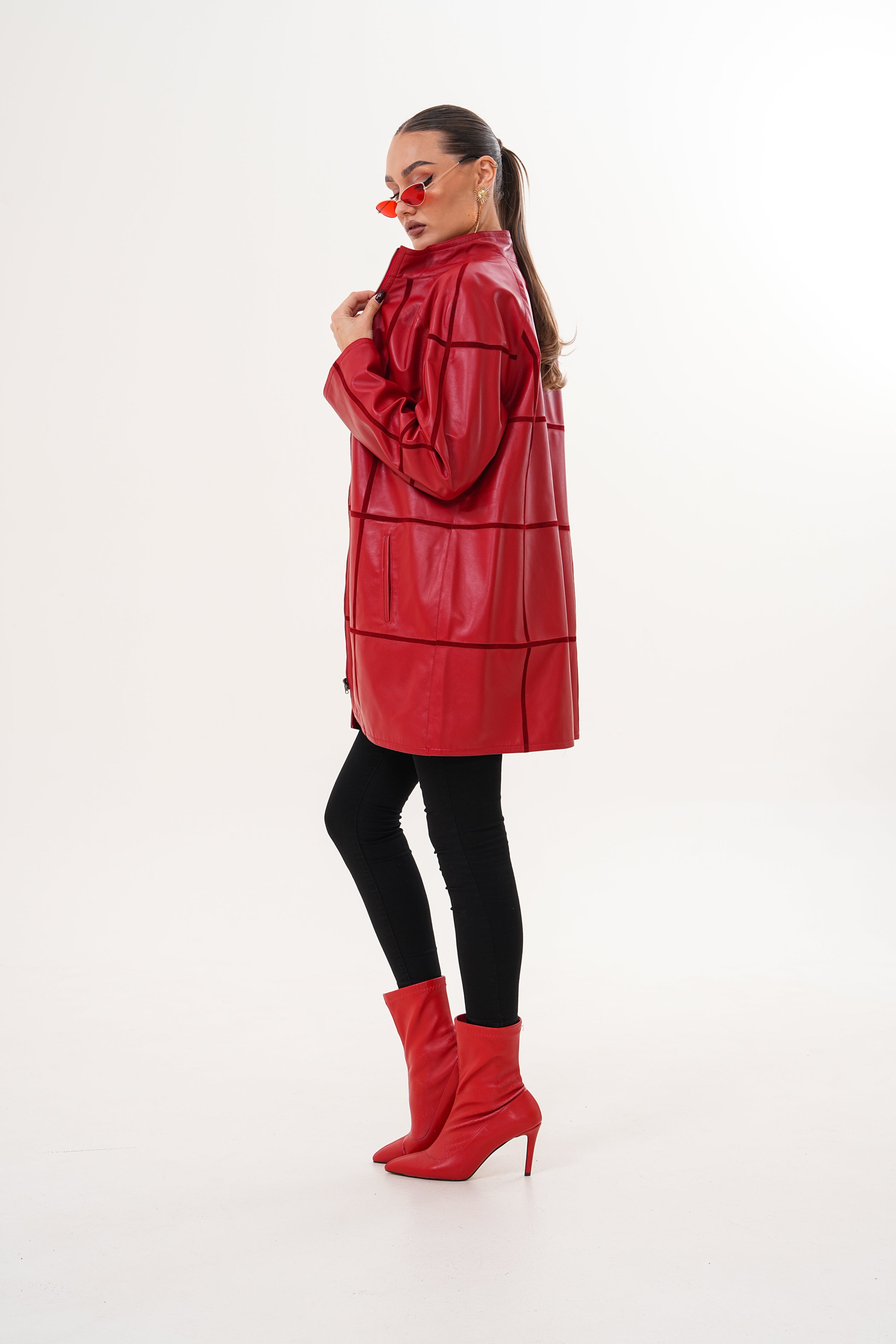 The Prado Reversible Red Leather Jacket