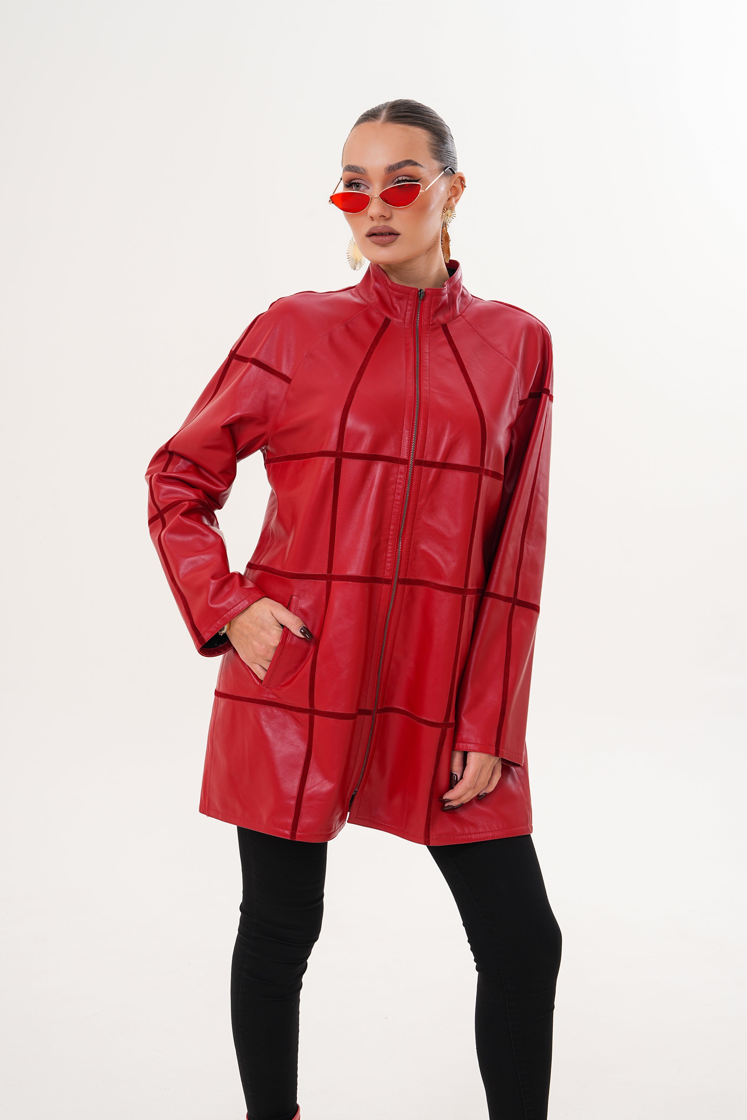 The Prado Reversible Red Leather Jacket