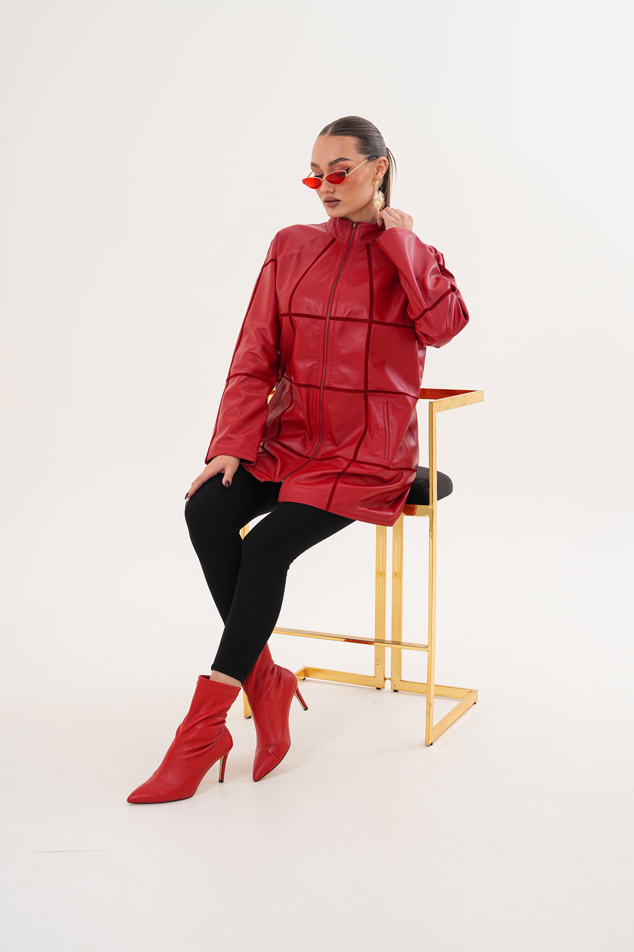 The Prado Reversible Red Leather Jacket