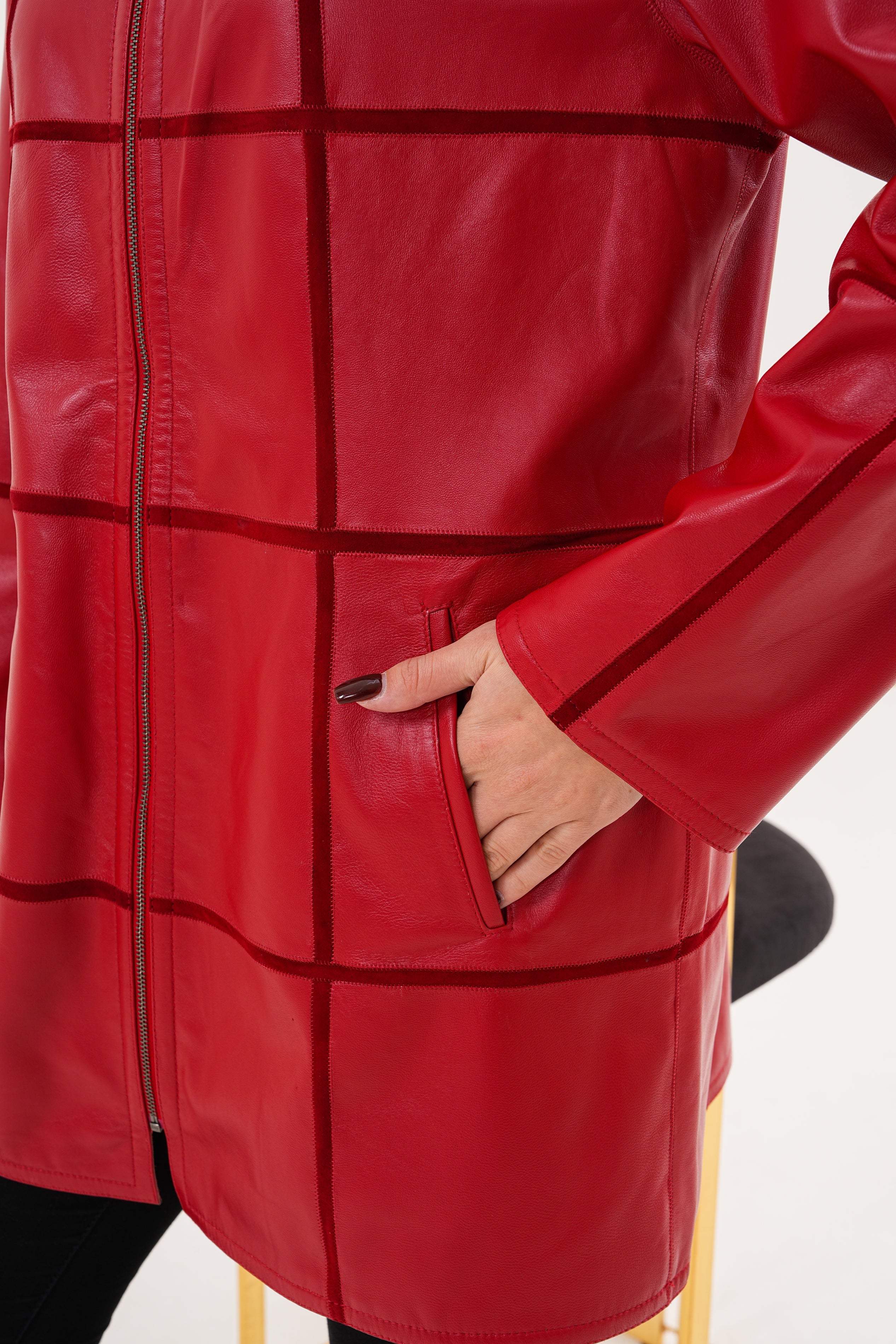 The Prado Reversible Red Leather Jacket